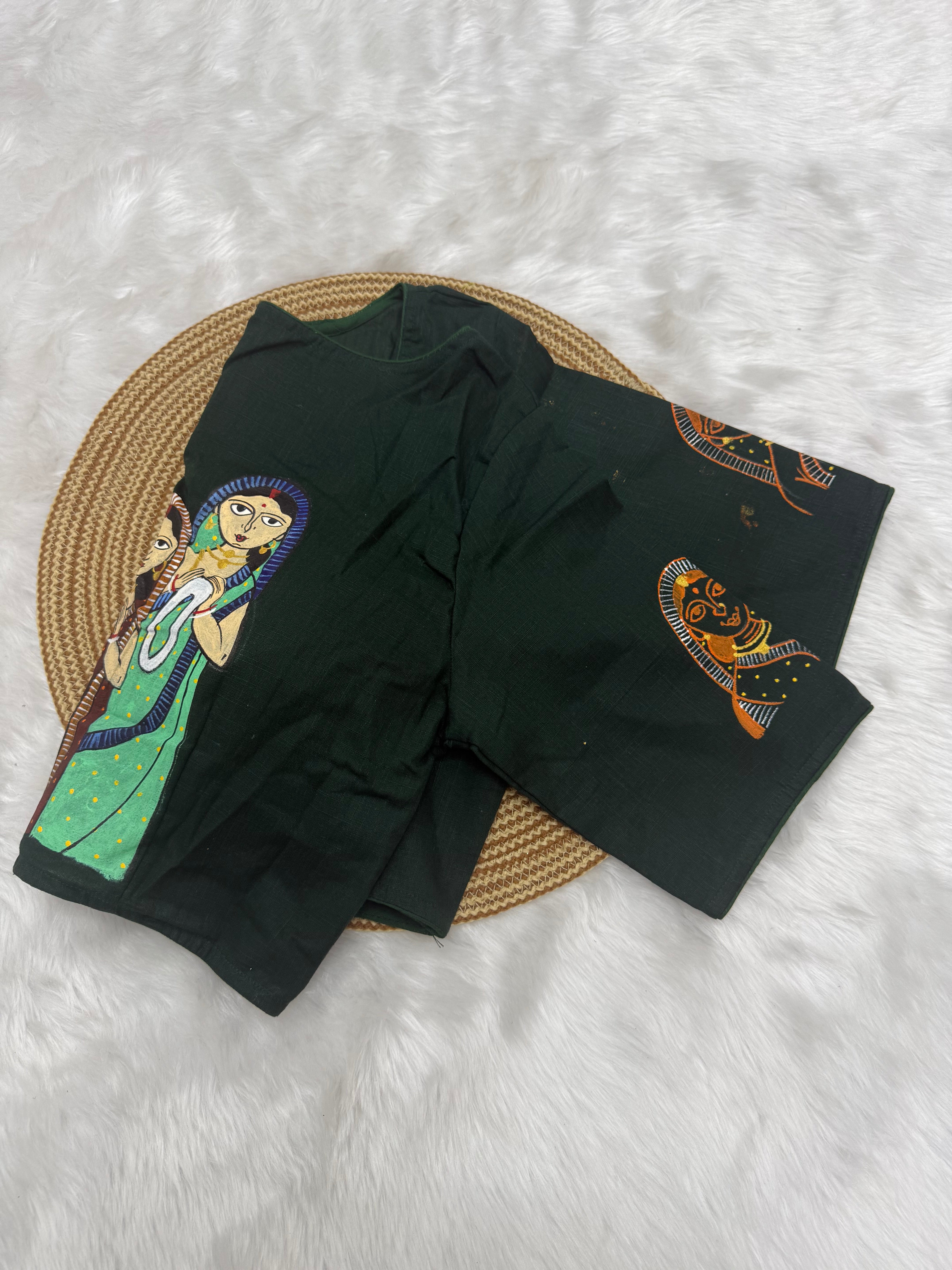 BOUTIQUE STYLE HAND WORK DESIGNER BLOUSE - GREEN