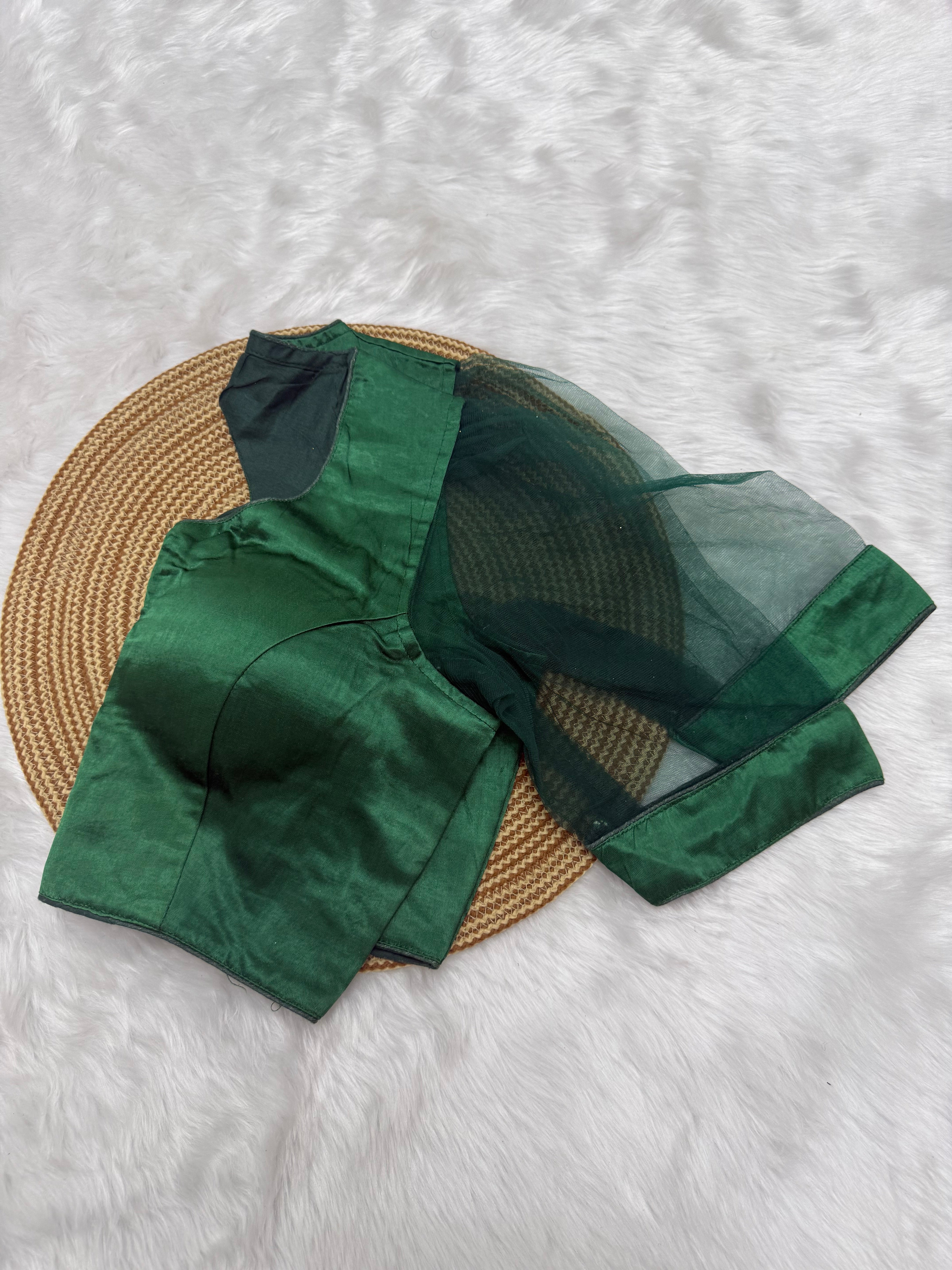 TRENDING DESIGNER READY TO WEAR BLOUSE - GREEN