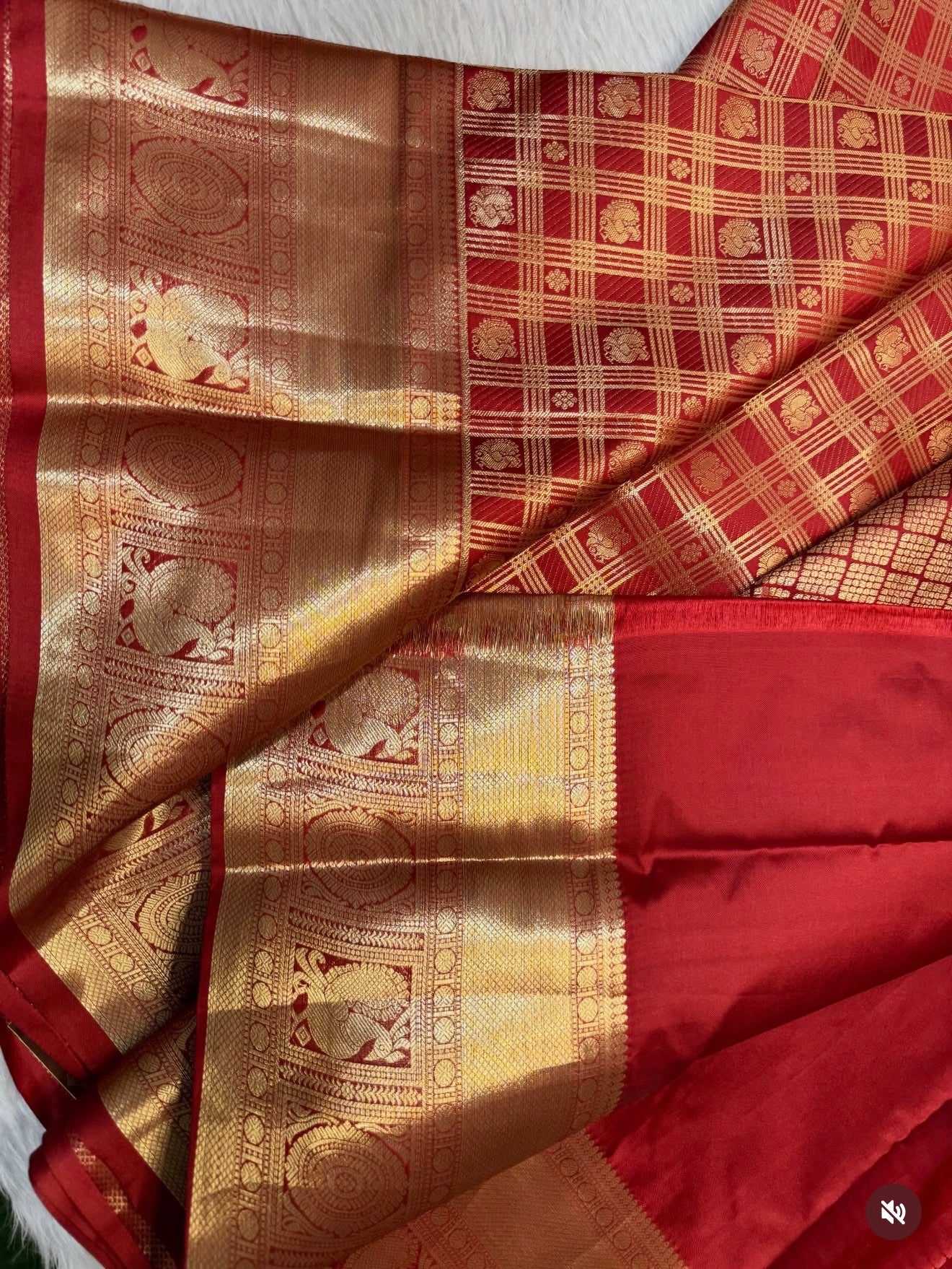 PREMIUM SEMI KANCHI SILK SAREE - RED