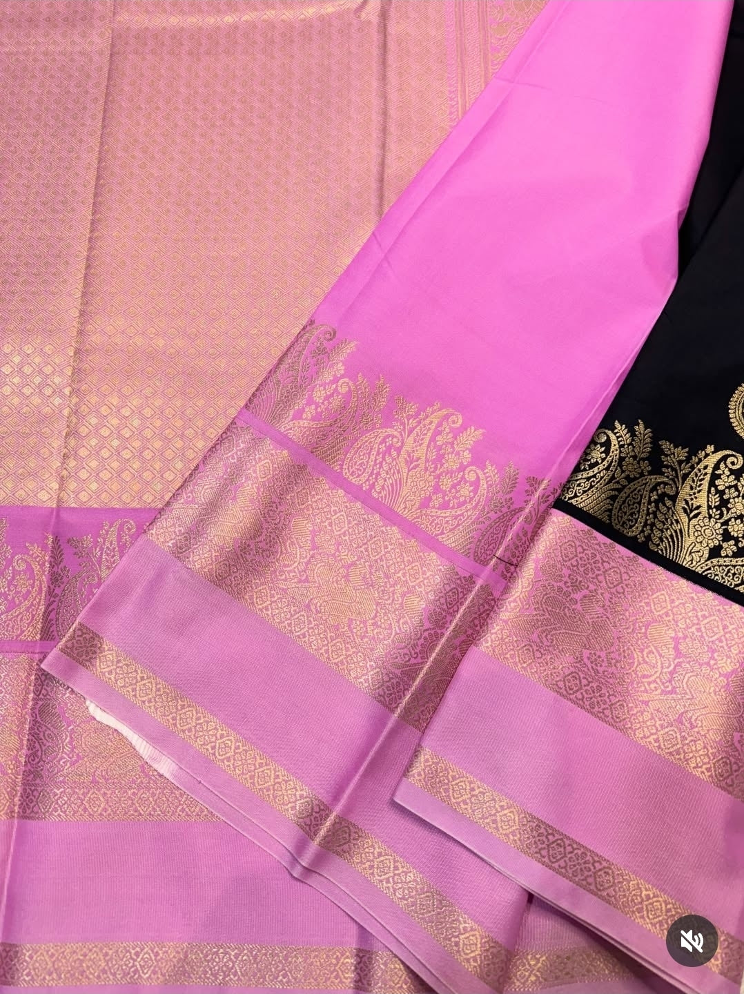 PREMIUM SEMI KANCHI SILK SAREE - BLACK