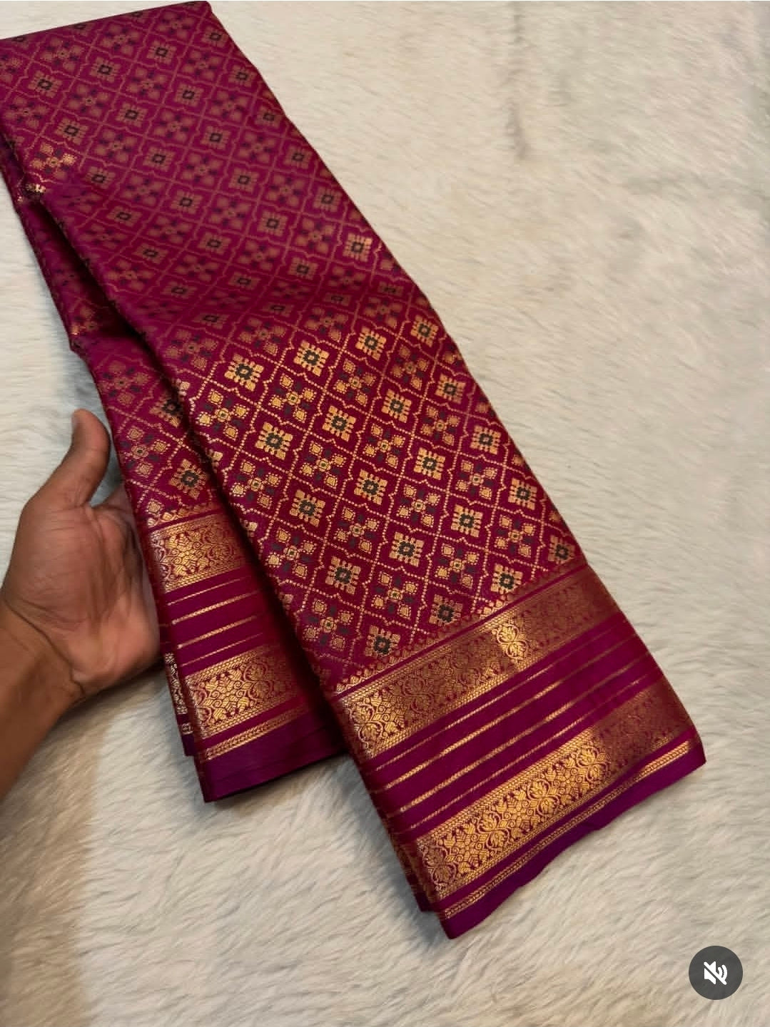 PREMIUM SEMI KANCHI SILK SAREE - MAGENTA PLUM