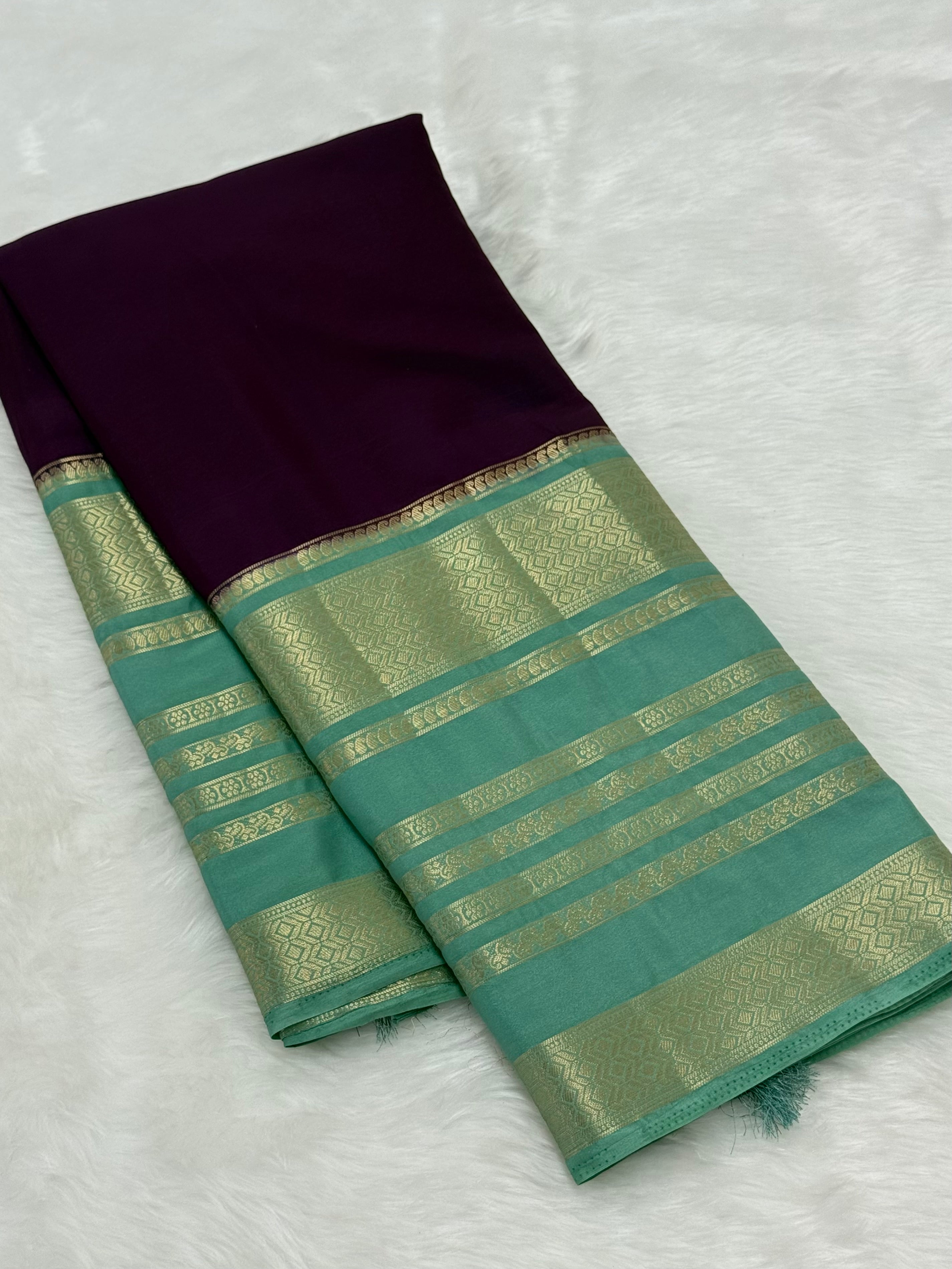 PREMIUM TRADITIONAL SEMI CREPE SILK SAREE - LOLLIPOP