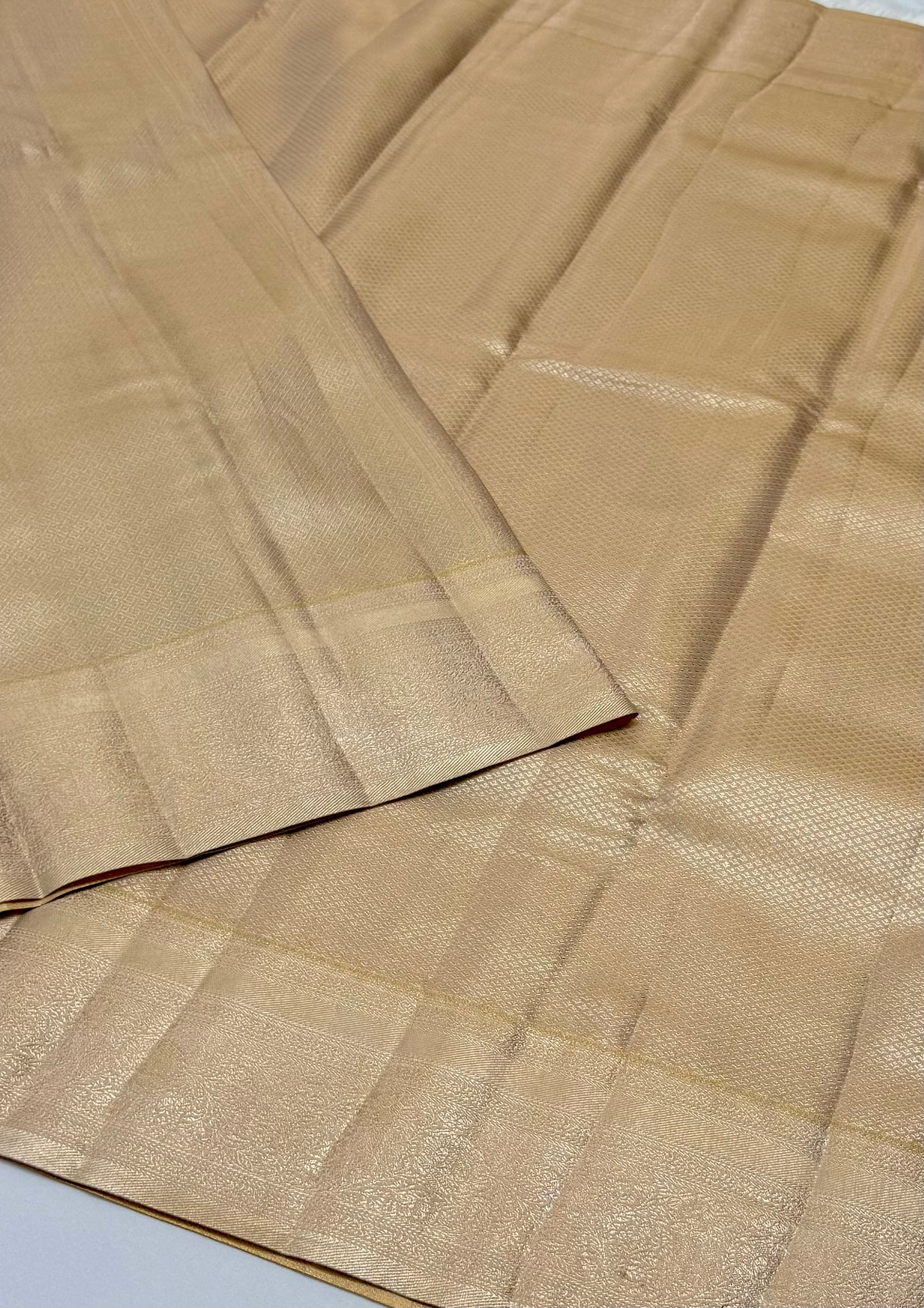 PREMIUM SEMI KANCHI SILK SAREE - BLUSH PEACH