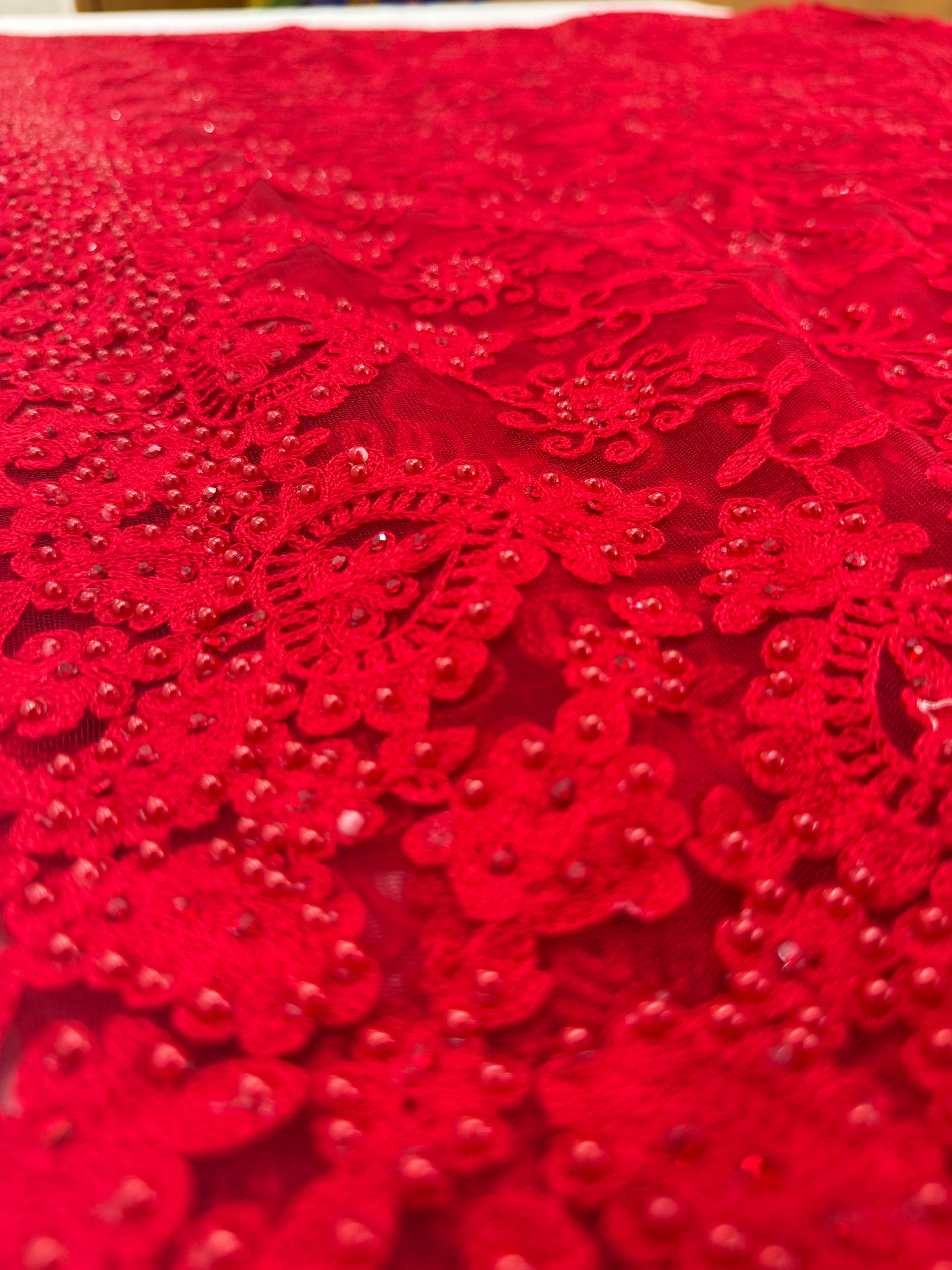 PREMIUM DESIGNER SILK SAREE - RED