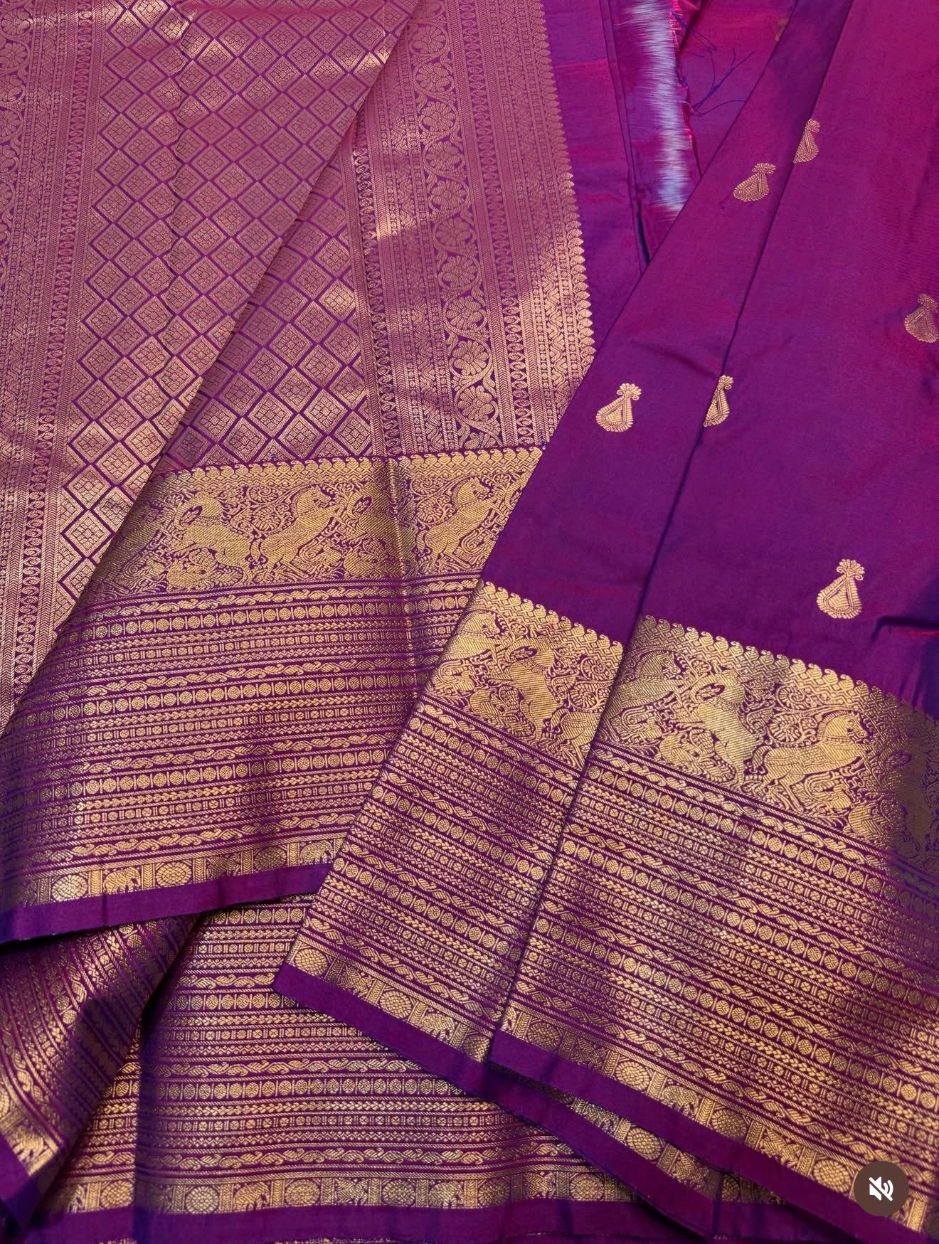 PREMIUM SEMI KANCHI SILK SAREE - LOLLIPOP VIOLET