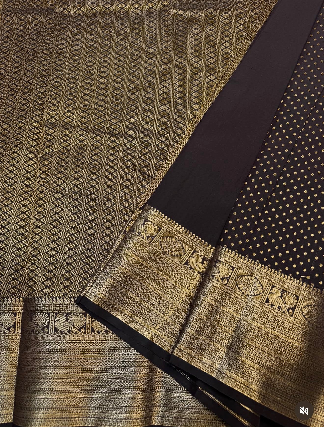 PREMIUM SEMI KANCHI SILK SAREE - BROWN