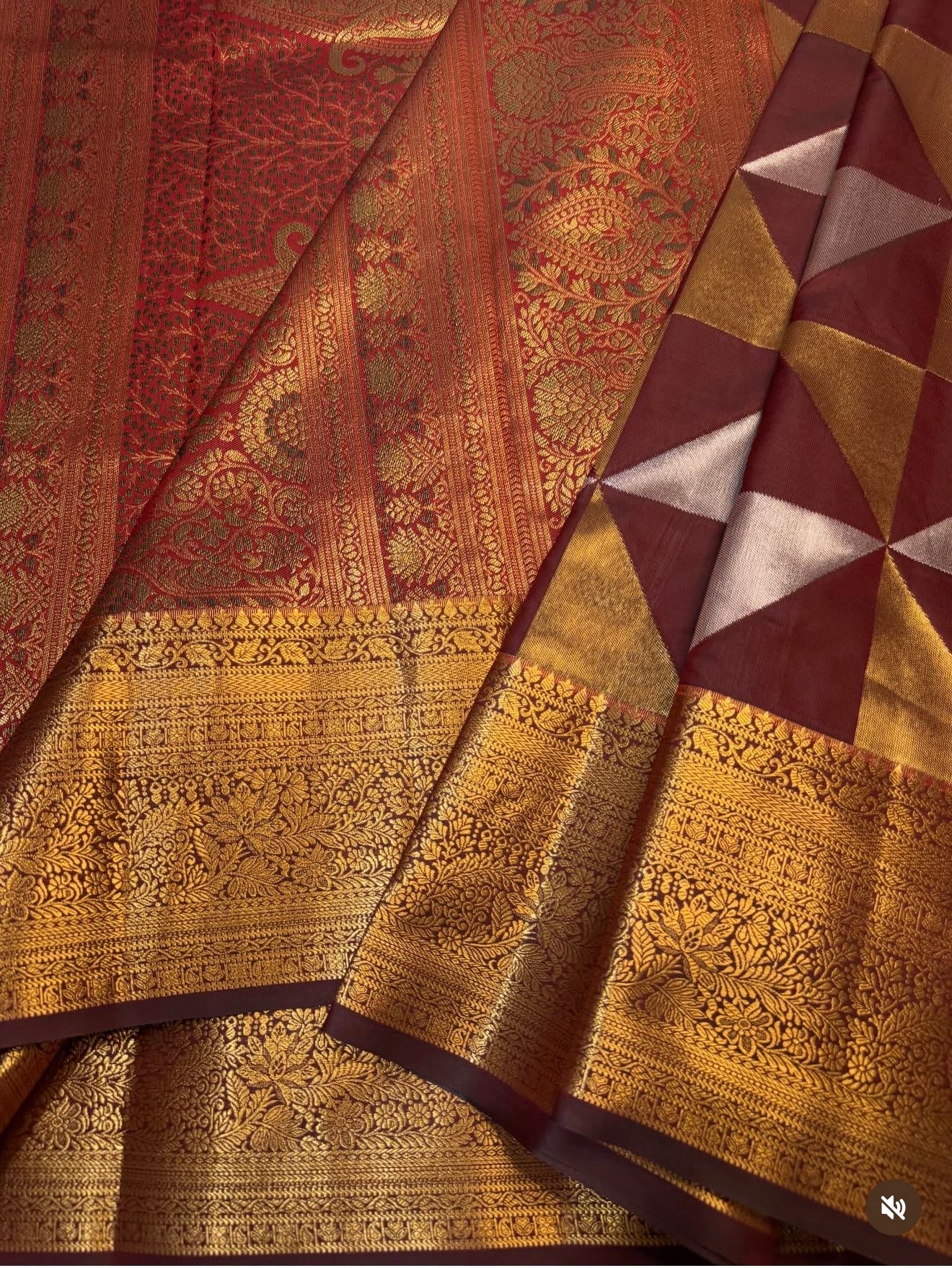 PREMIUM SEMI KANCHI SILK SAREE - TRICOLOUR