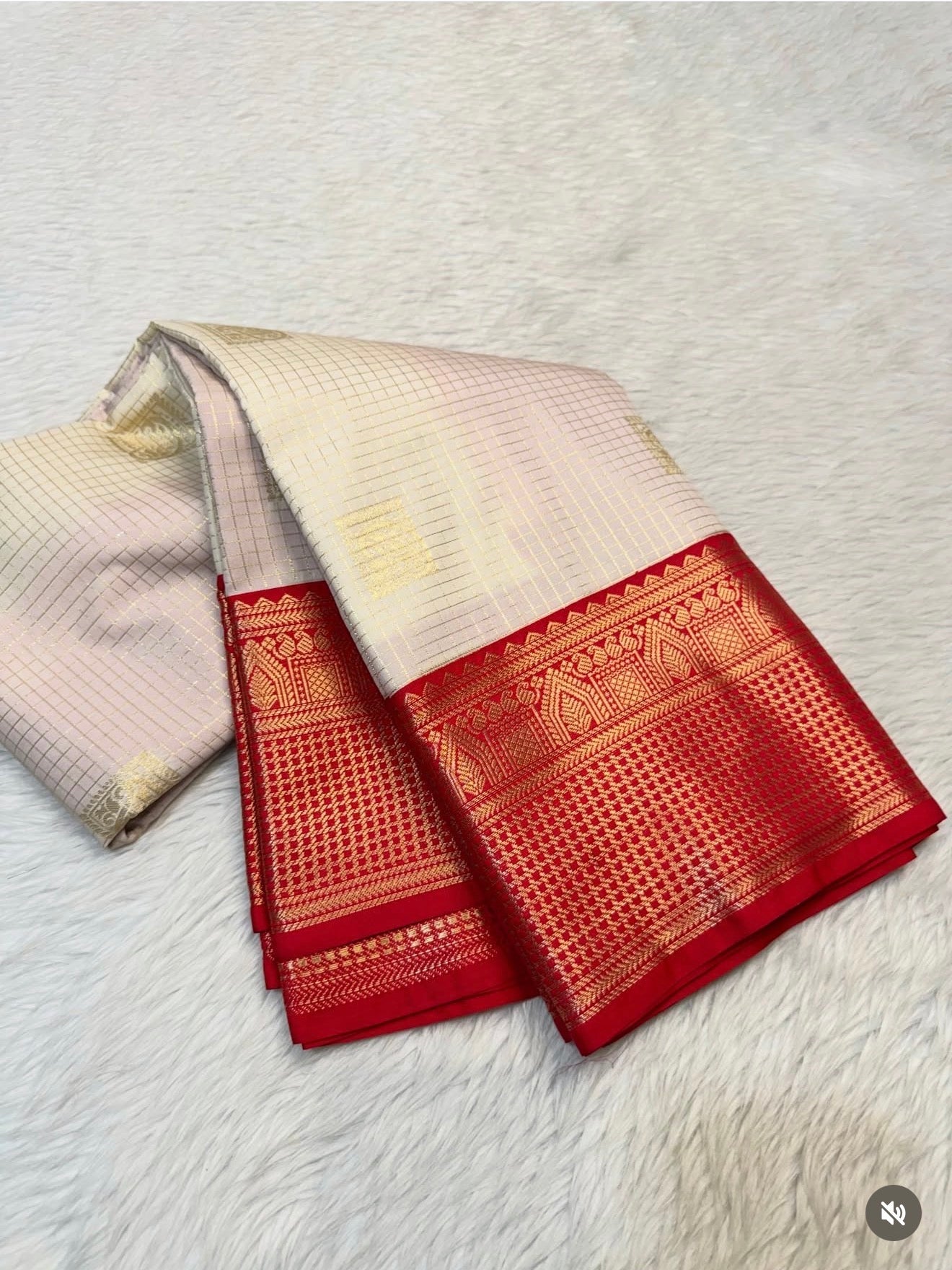 PREMIUM SEMI KANCHI SILK SAREE - OFF WHITE
