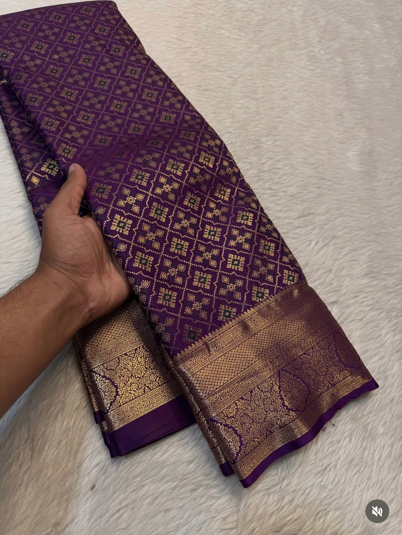 PREMIUM SEMI KANCHI SILK SAREE - RIPE PLUM