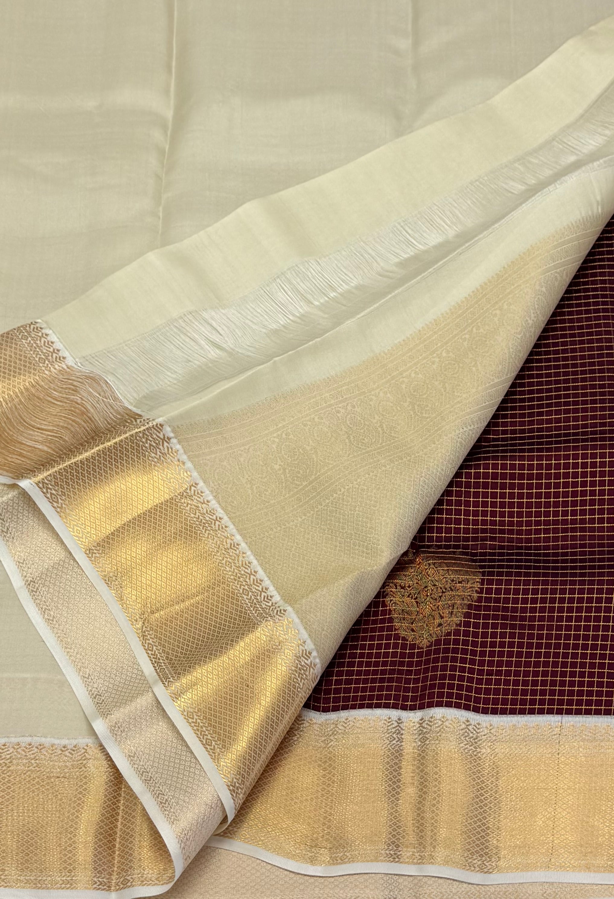 KANCHIPURAM PURE SILK SAREE | SILKMARK® CERTIFIED - DEEP MAROON