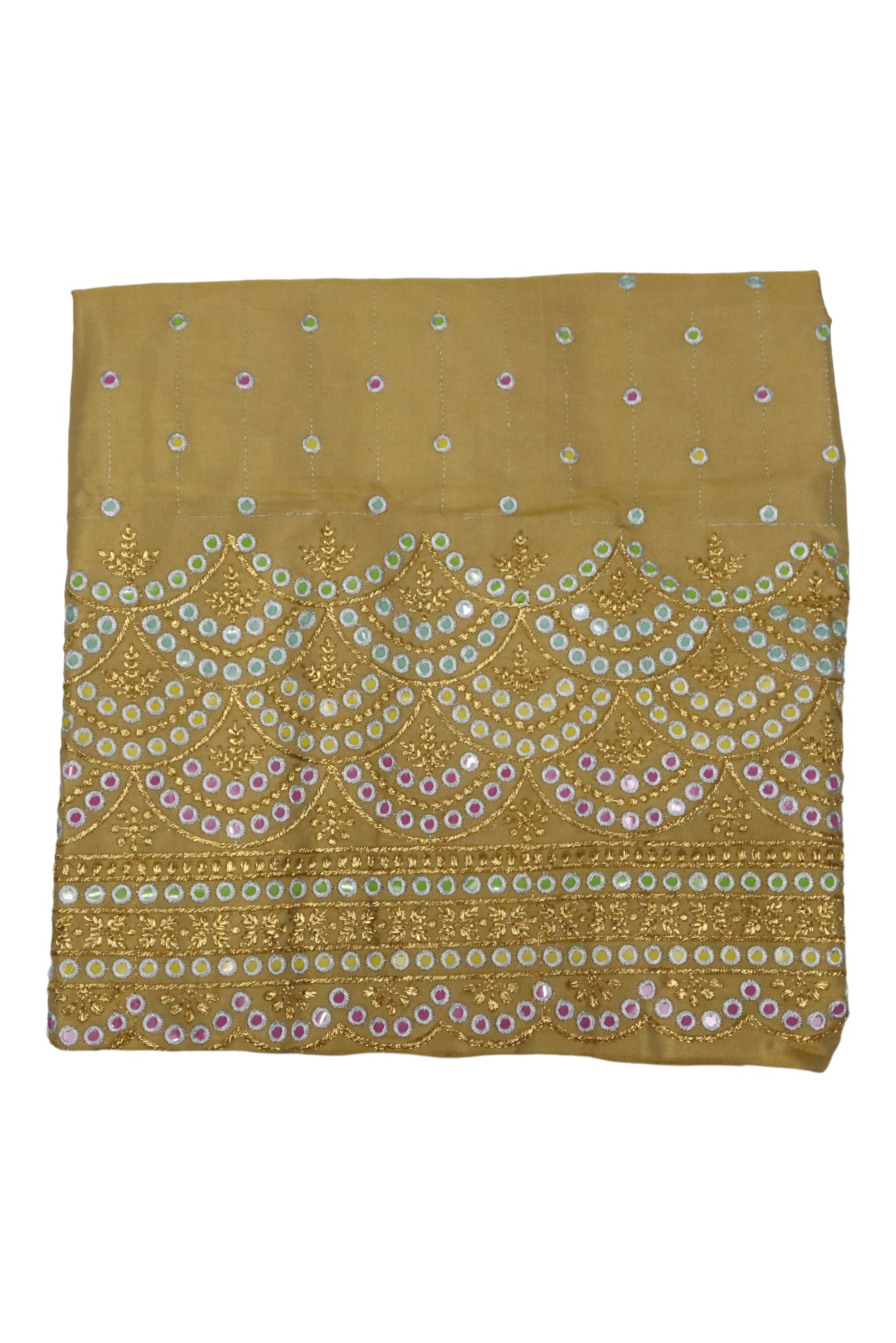WOMENS FANCY BLOUSE PIECE(UNSTITCHED) EMBROIDERY MULTICOLOUR STONE WORK - SANDAL GRABO365