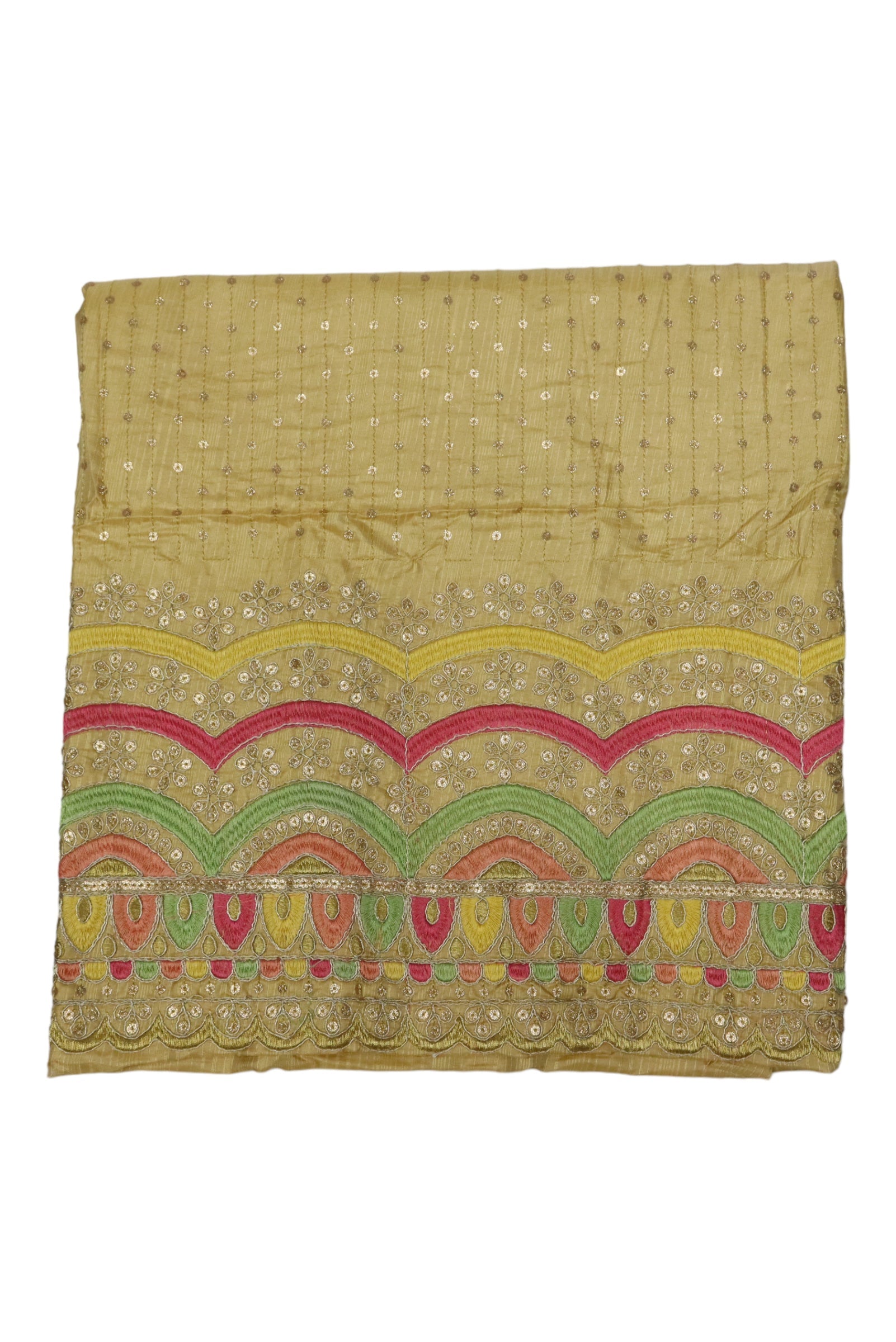 WOMENS FANCY BLOUSE PIECE(UNSTITCHED) EMBROIDERY CHUMKI WORK - SANDAL GRABO365