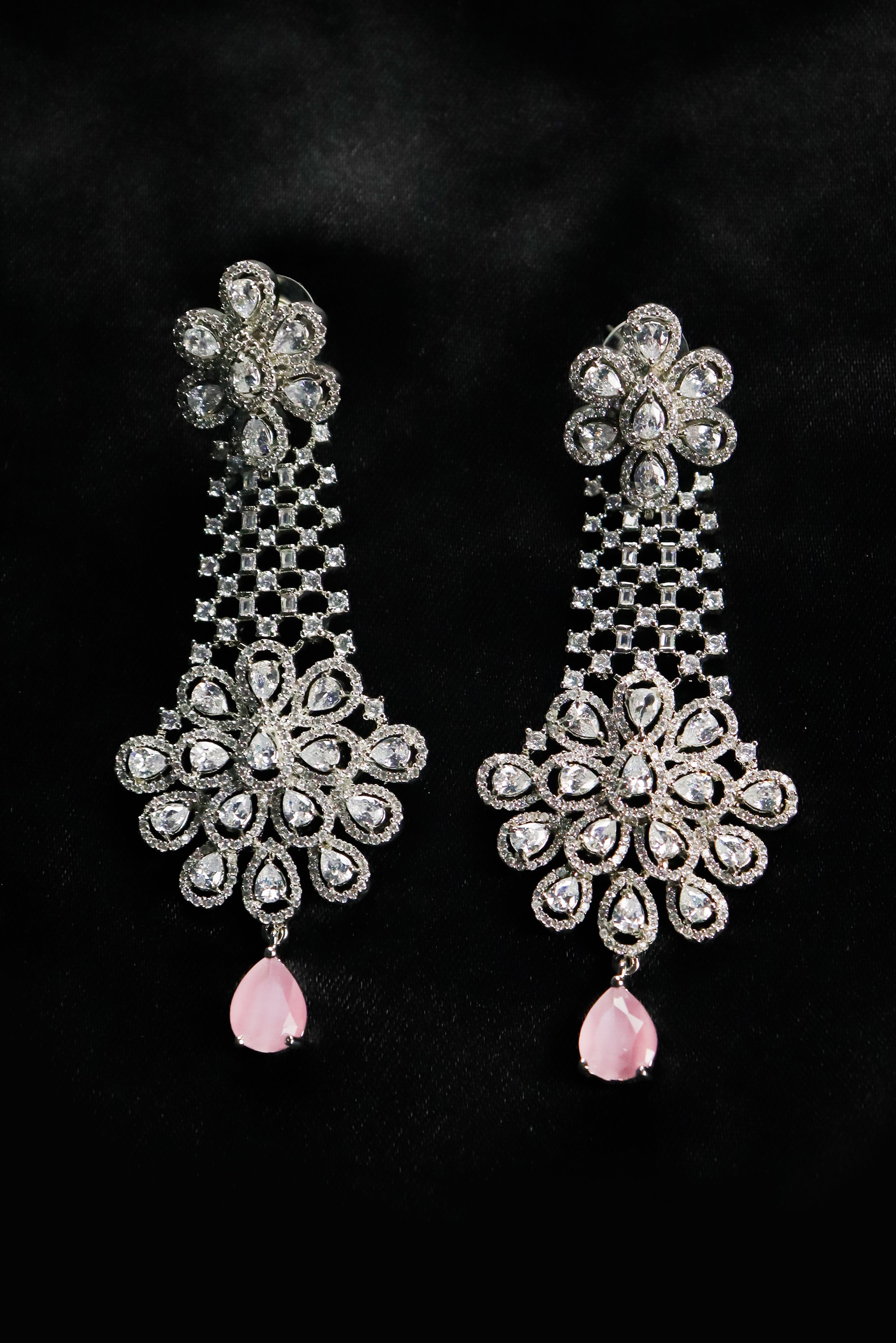 ELEGANT AMERICAN DIAMOND PREMIUM WEDDING JEWELLERY SET FOR BRIDAL GRABO365