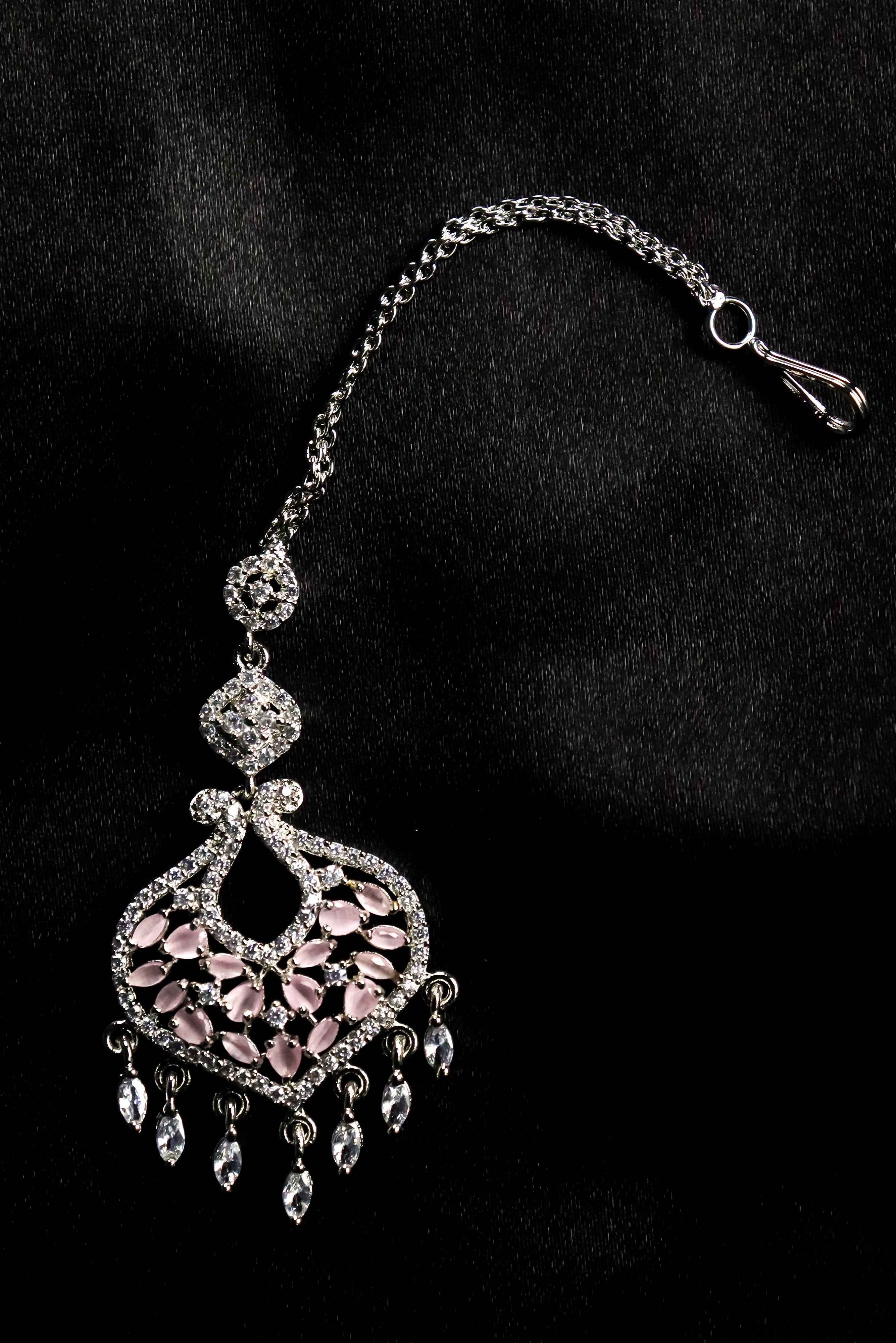 ELEGANT AMERICAN DIAMOND PREMIUM WEDDING JEWELLERY SET FOR BRIDAL GRABO365