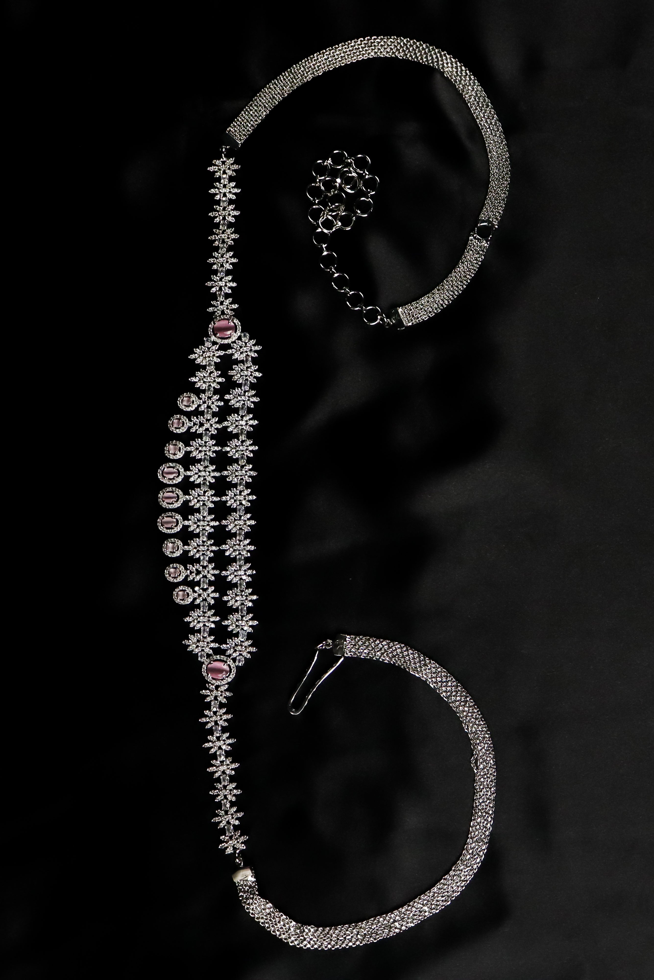 ELEGANT AMERICAN DIAMOND PREMIUM WEDDING JEWELLERY SET FOR BRIDAL GRABO365