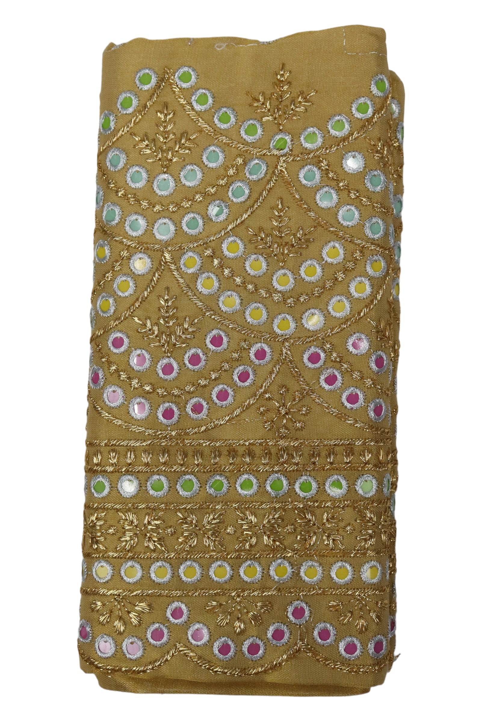 WOMENS FANCY BLOUSE PIECE(UNSTITCHED) EMBROIDERY MULTICOLOUR STONE WORK - SANDAL GRABO365