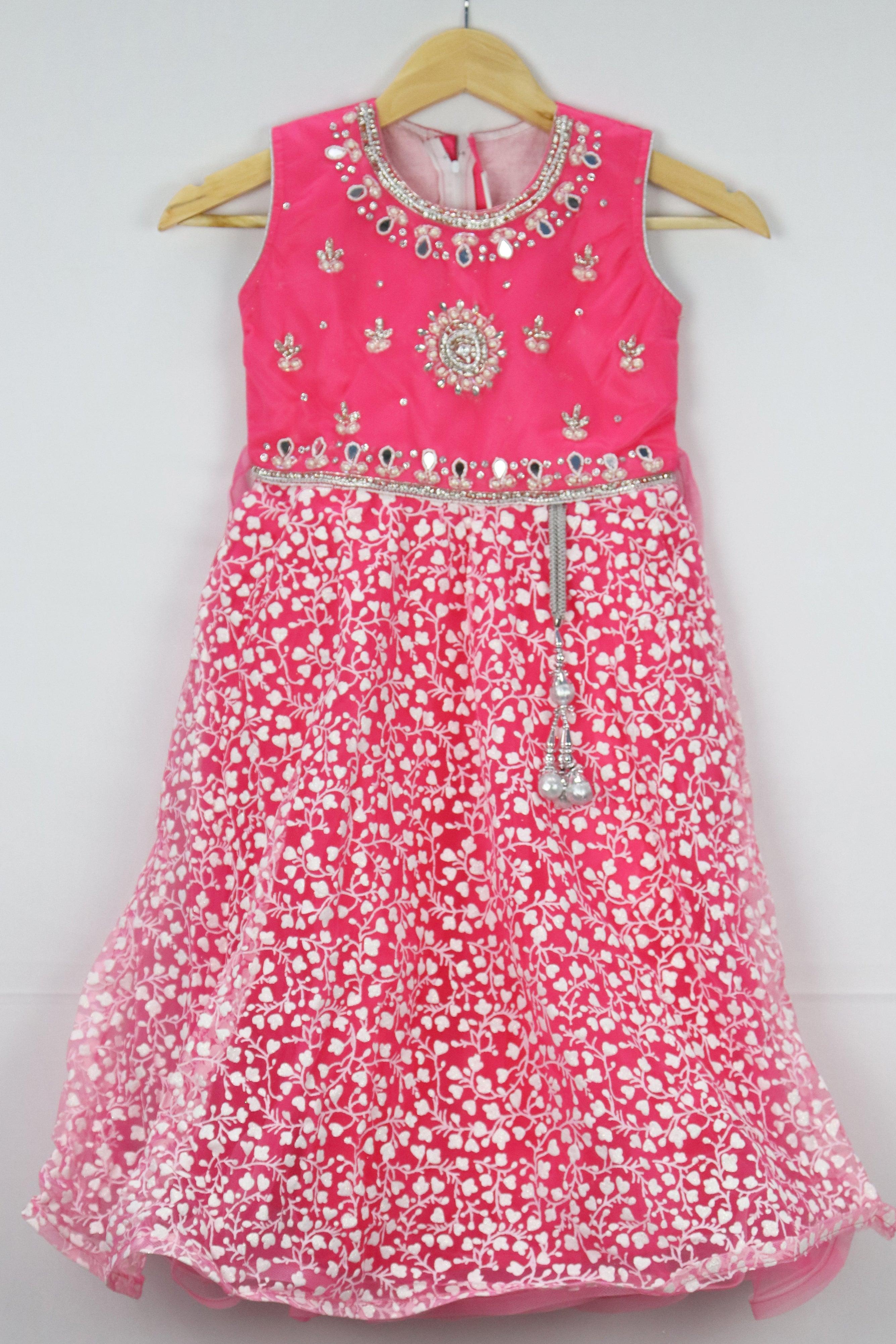 KIDS GIRLS DRESS - BUBBLE GUM PINK GRABO365