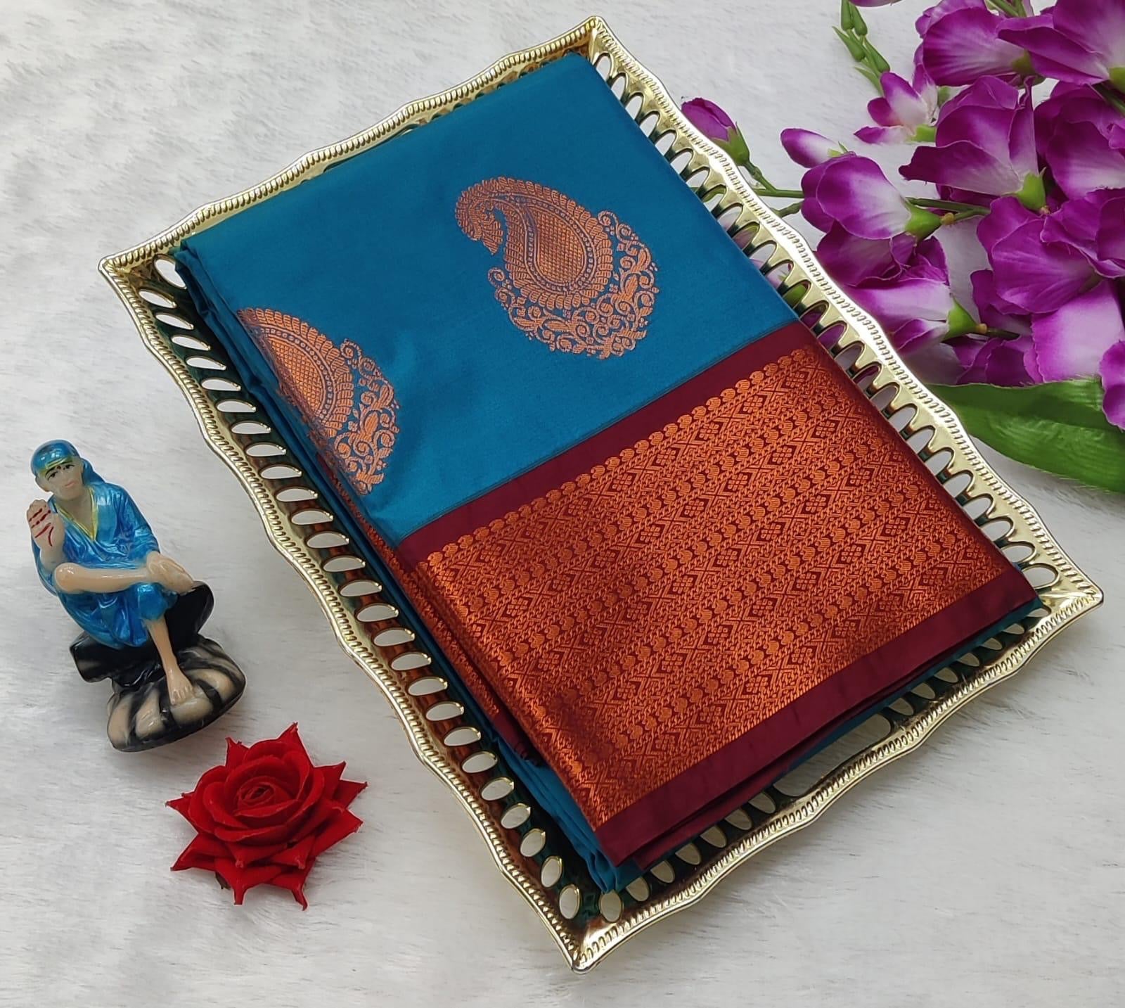 PREMIUM KORVAI SOFT SILK SAREE - BLUE