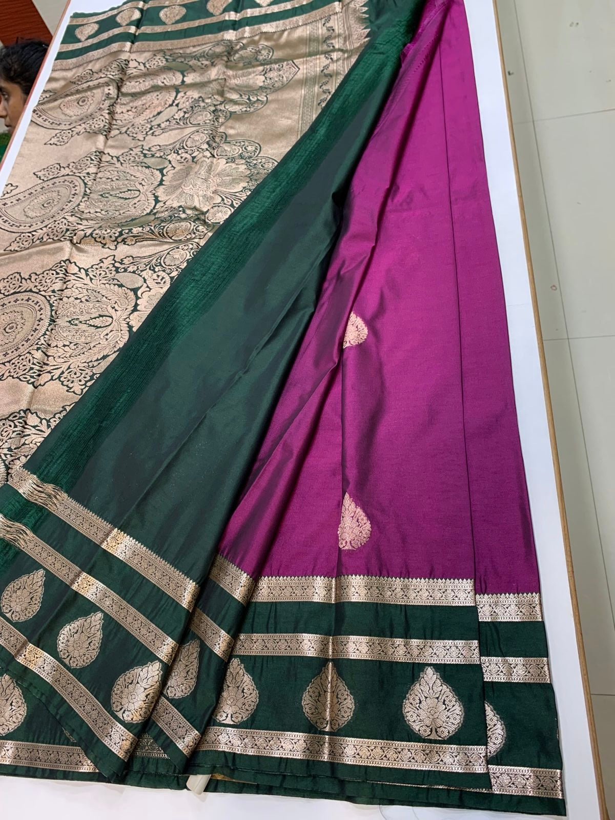 PREMIUM SOFT SEMI KANCHI SILK SAREE - VIOLET
