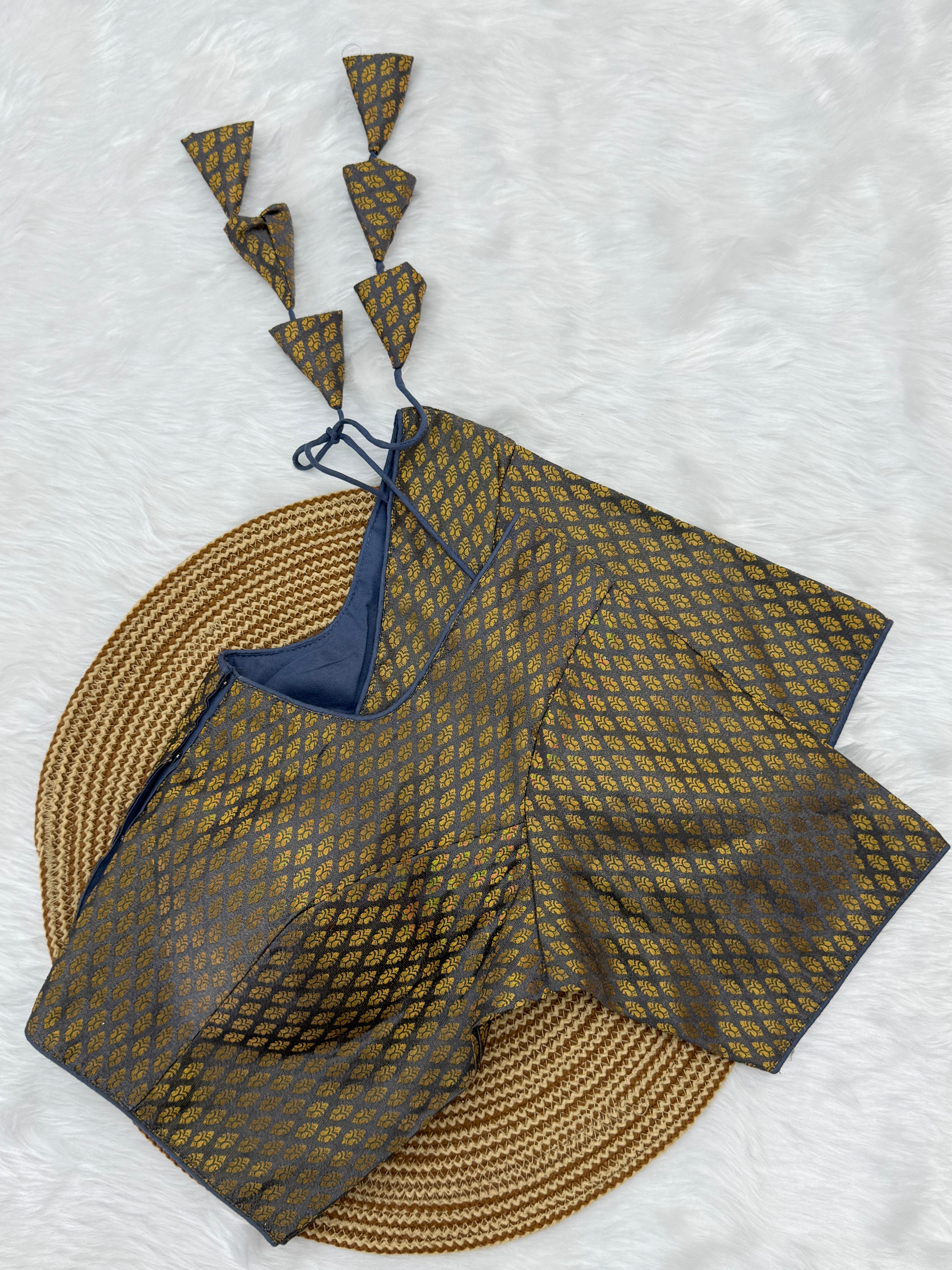 READYMADE JACQUARD SAREE BLOUSE