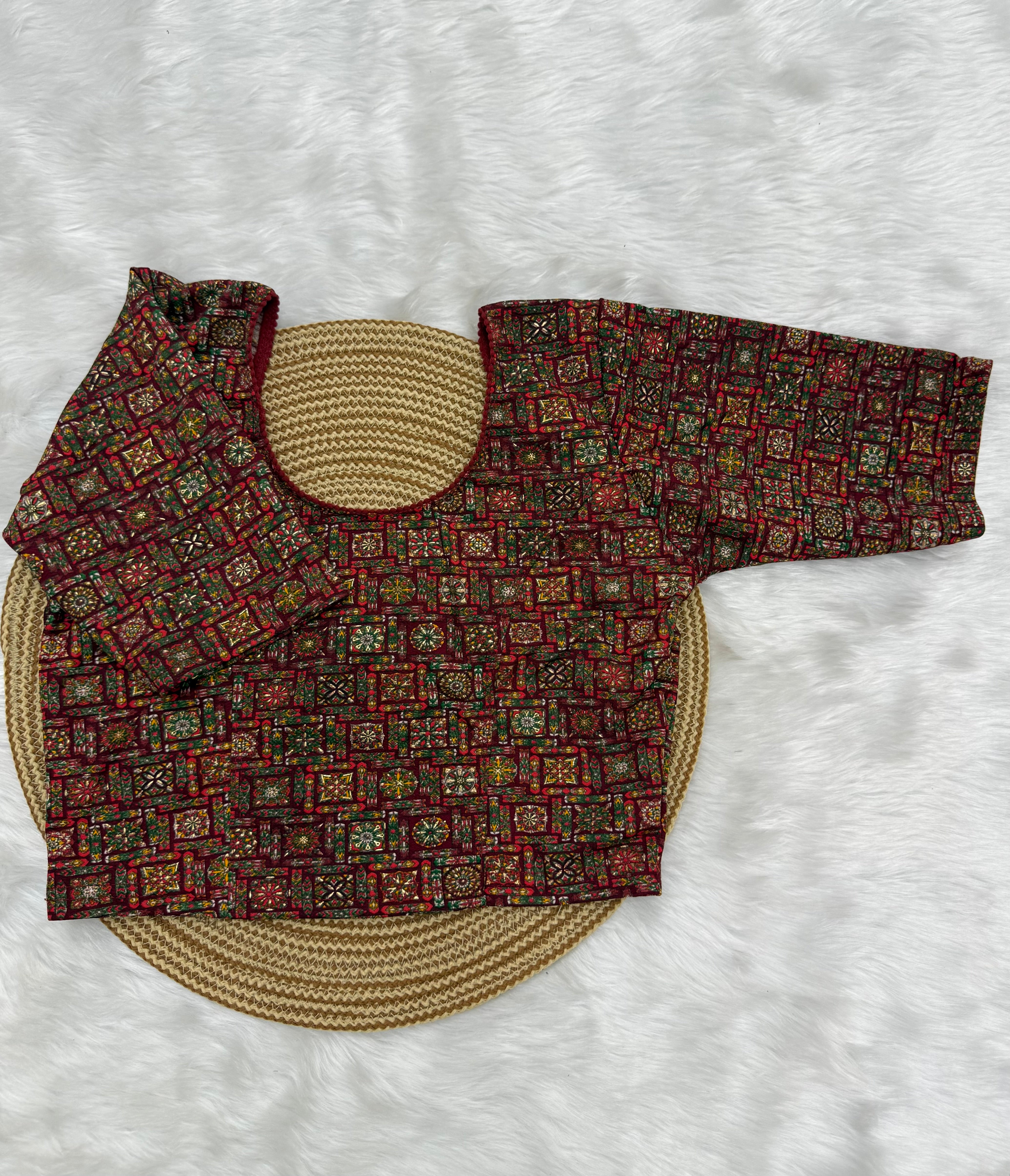DESIGNER STRETCHABLE BLOUSE - MULTICOLOUR