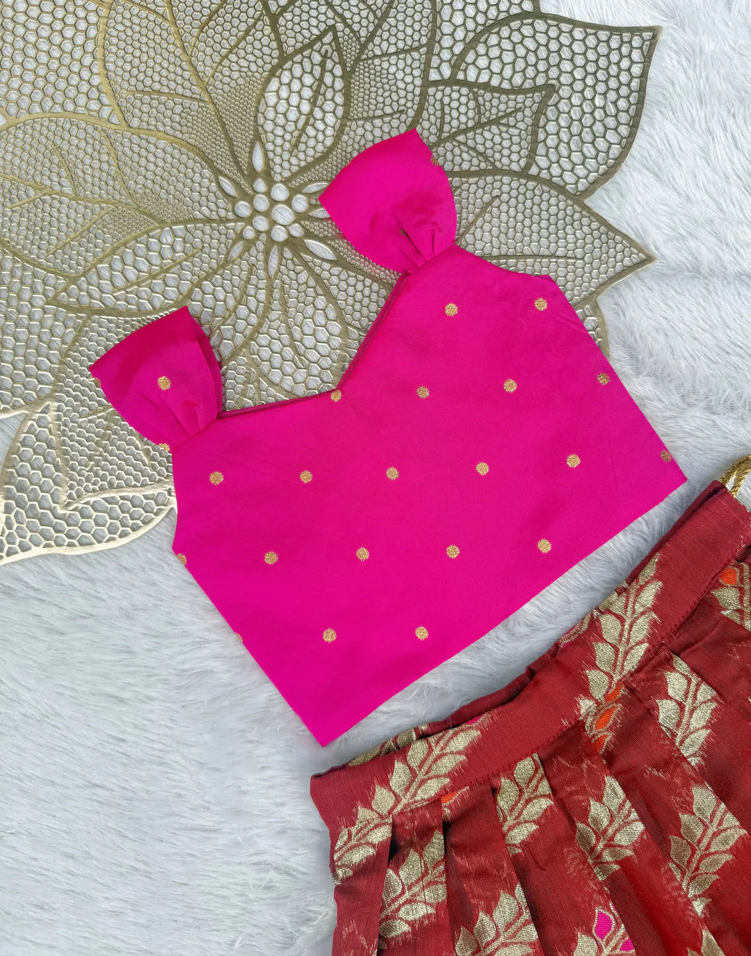 PINK RUST NEW BORN TOP & SKIRT