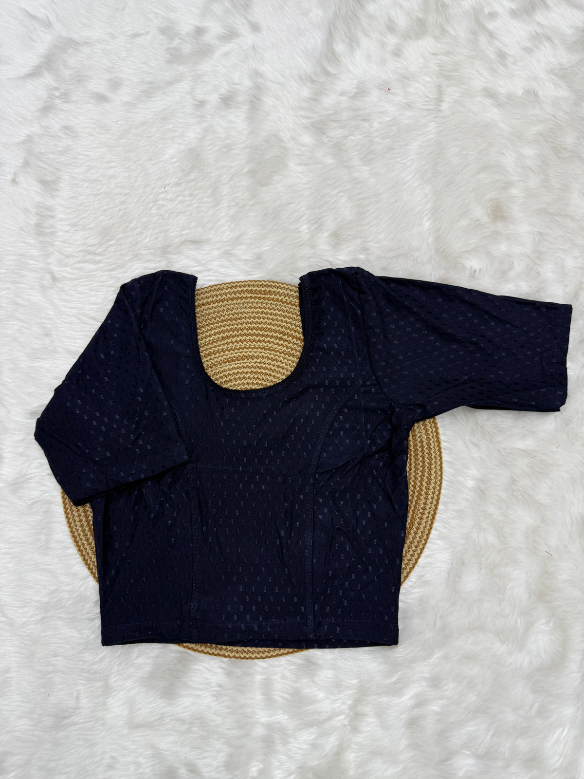 DESIGNER STRETCHABLE BLOUSE - BLACK