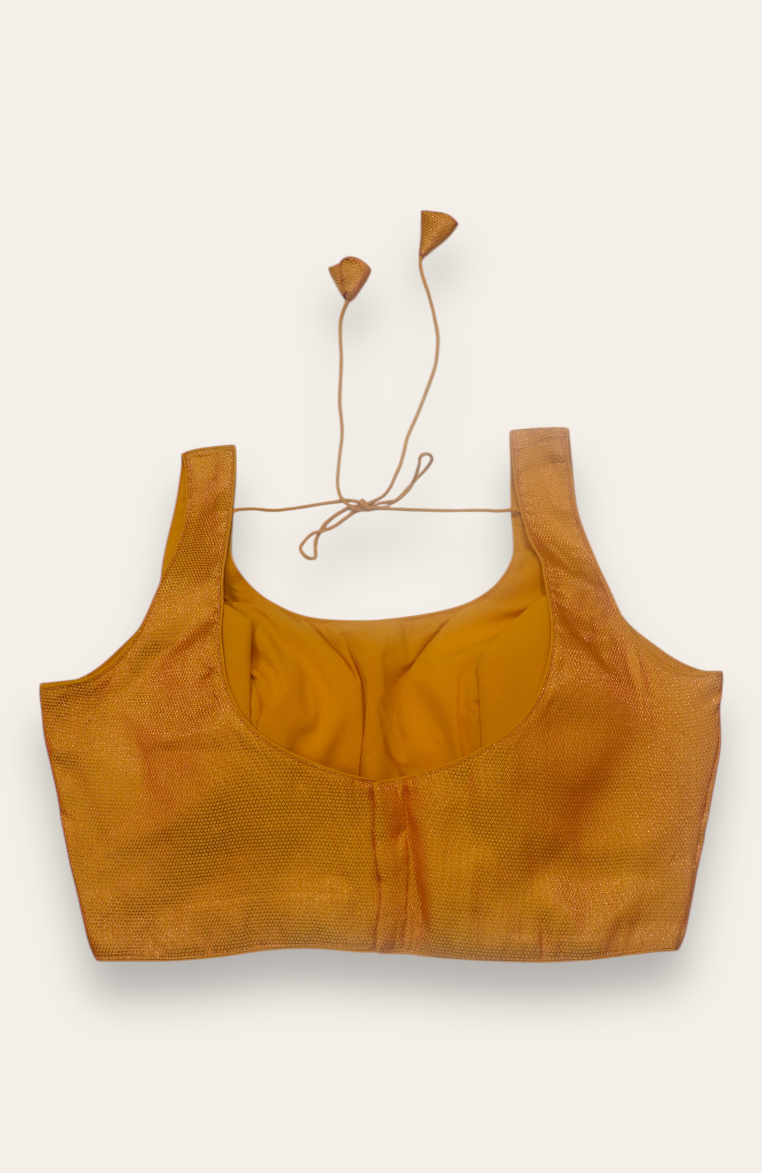 SLEEVELESS DESIGNER BLOUSE - YELLOW