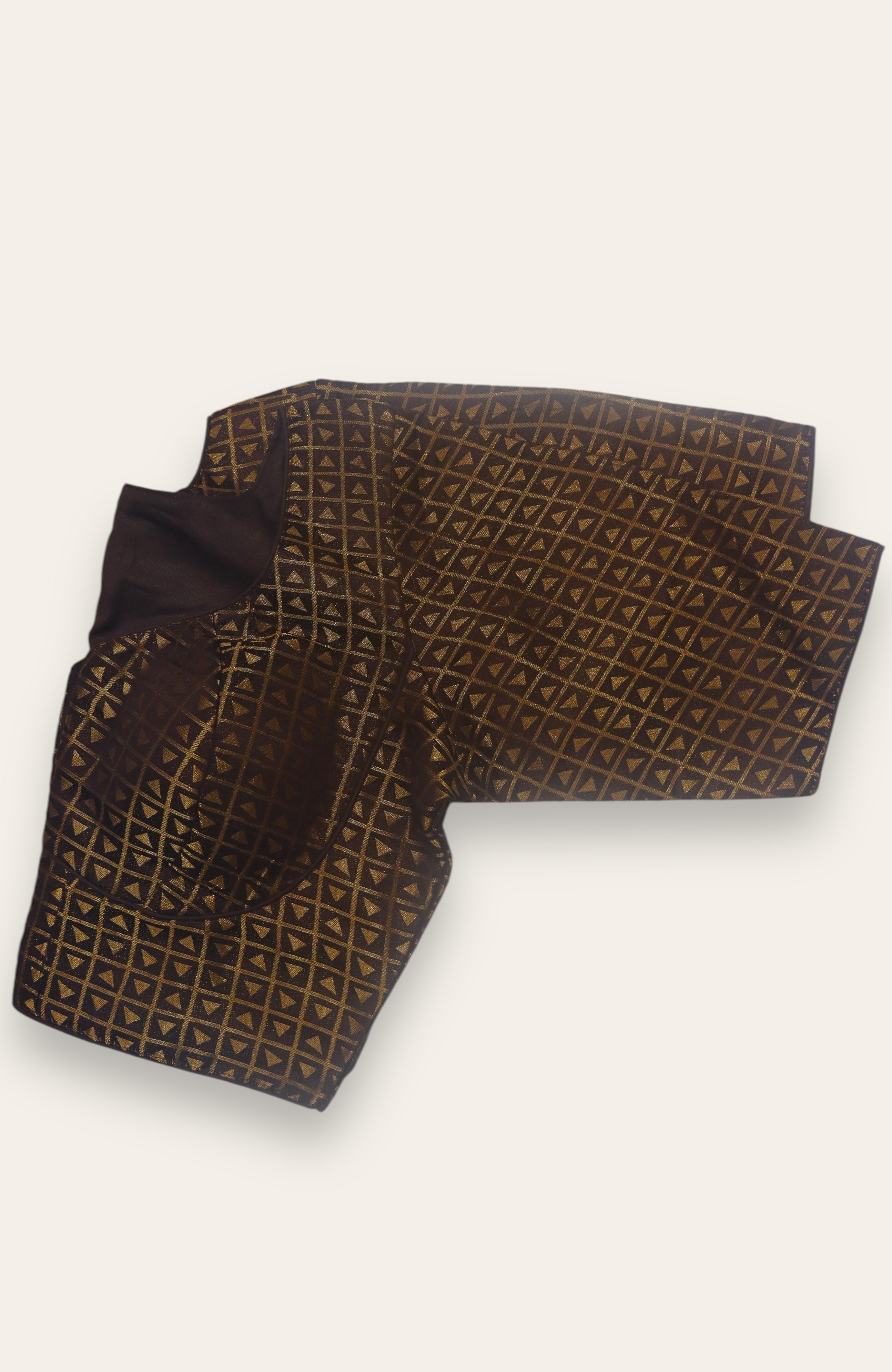 DESIGNER READYMADE BLOUSE - COFFEE BROWN