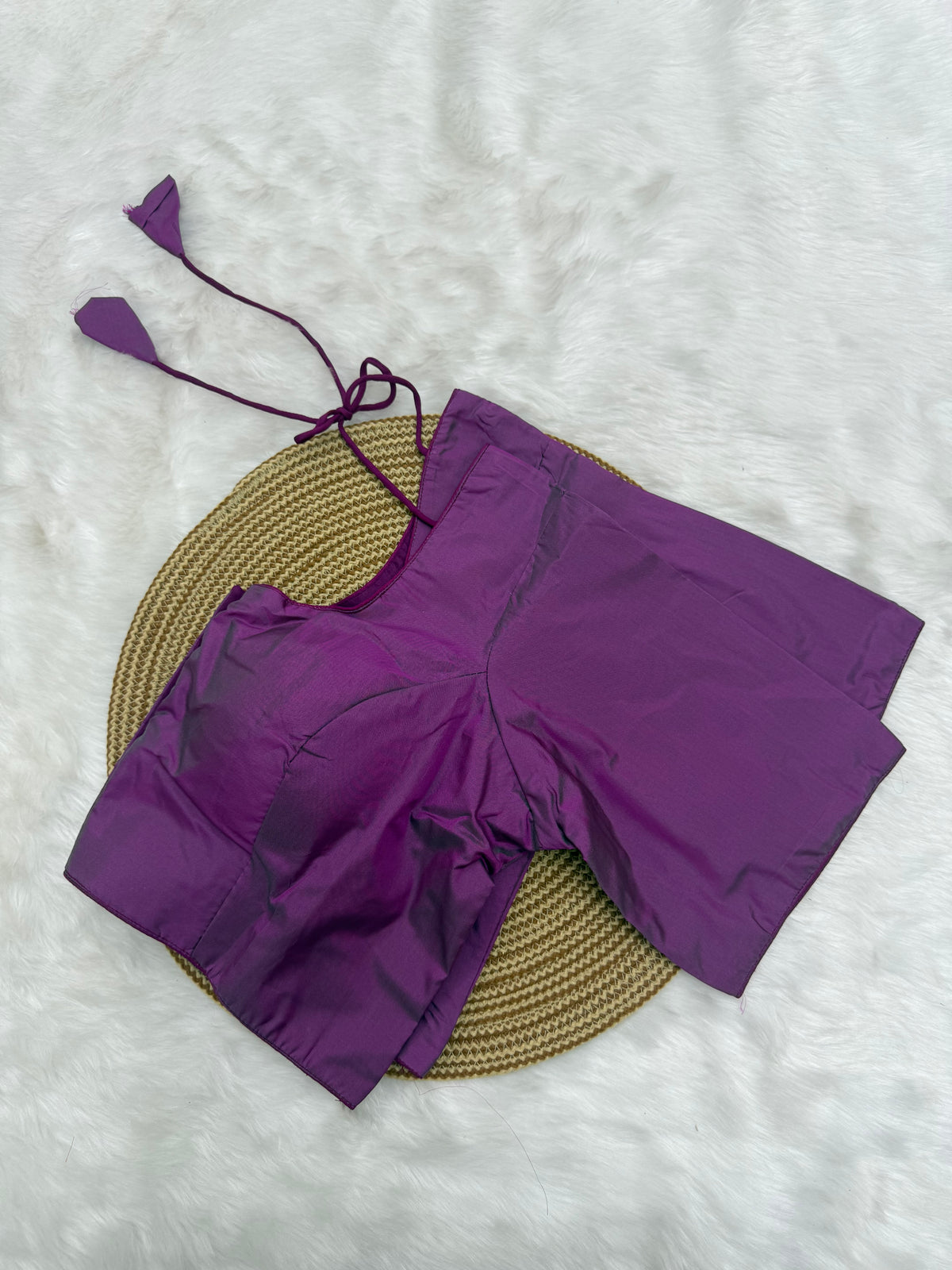 PLAIN SILK READY TO WEAR SAREE BLOUSE - VAADAMALLI