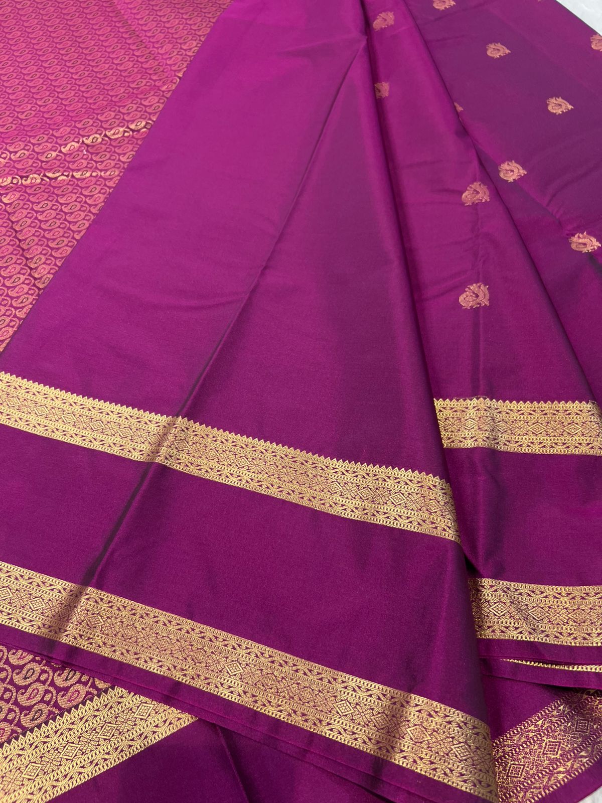 PREMIUM SEMI KANCHI SILK SAREE - BYZANTINE