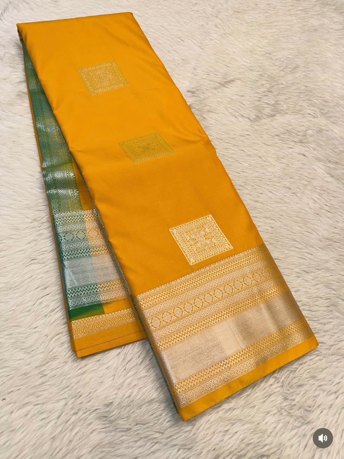 PREMIUM SEMI KANCHI SILK SAREE - HONEY YELLOW