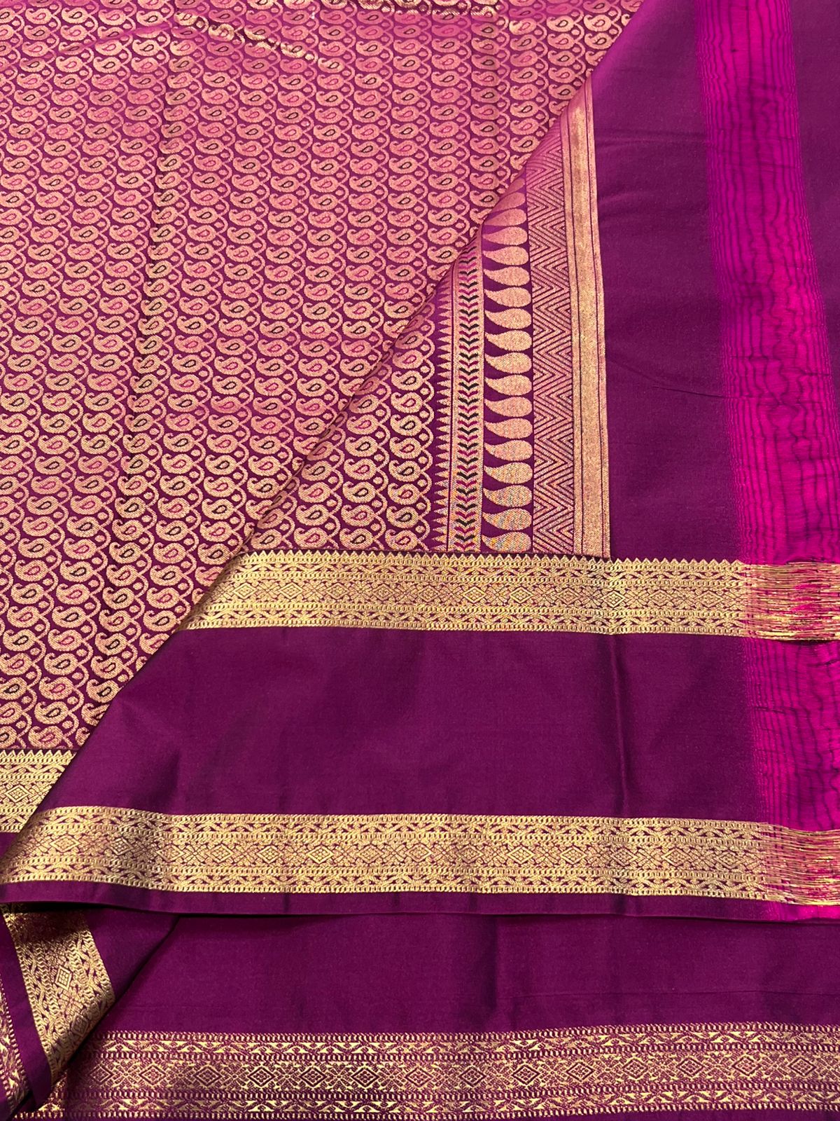PREMIUM SEMI KANCHI SILK SAREE - BYZANTINE