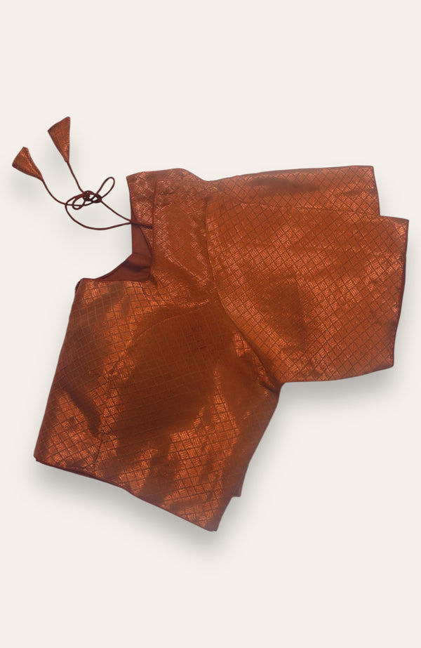 DESIGNER READYMADE BLOUSE - COPPER