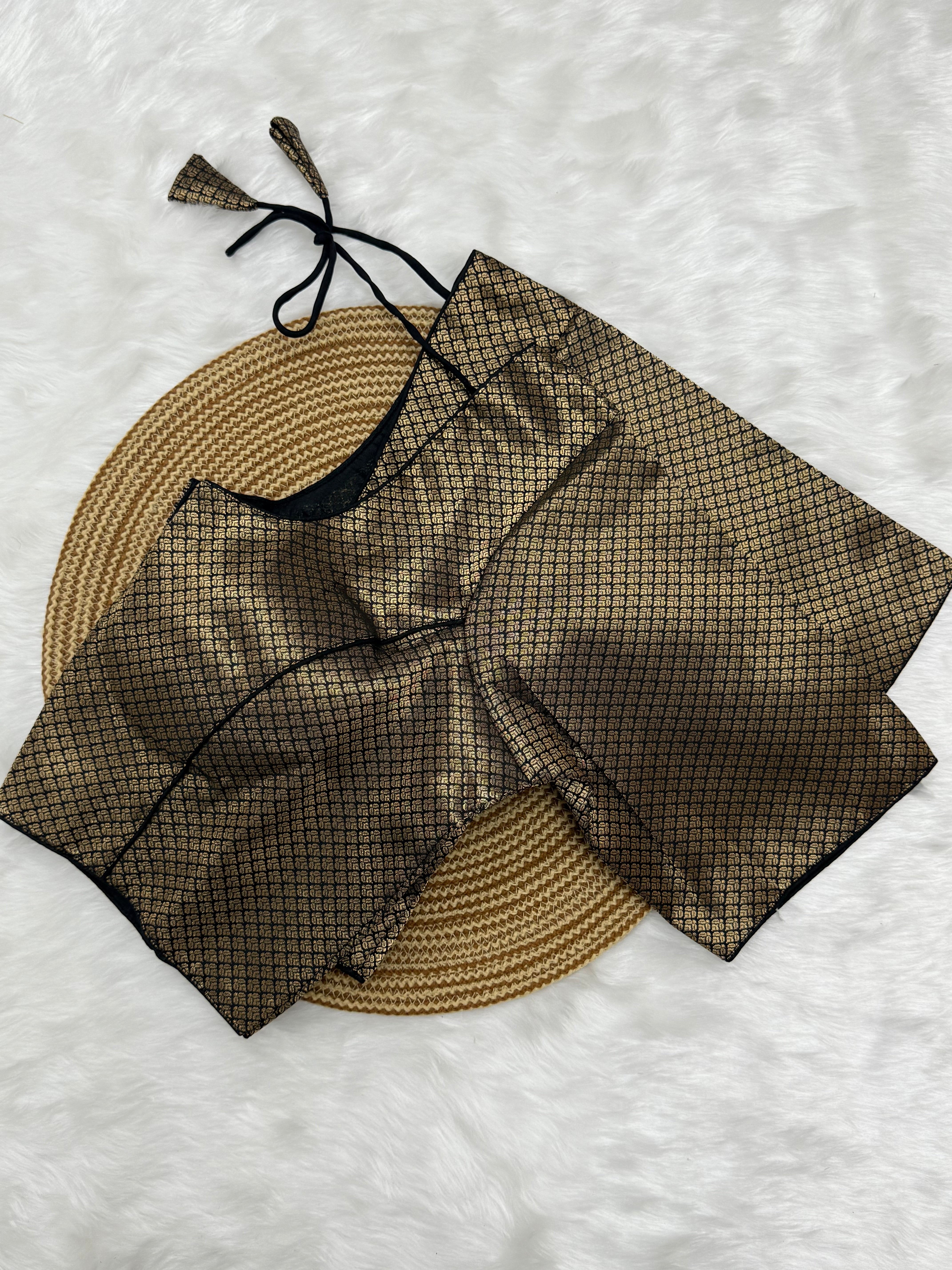 READYMADE JACQUARD SAREE BLOUSE