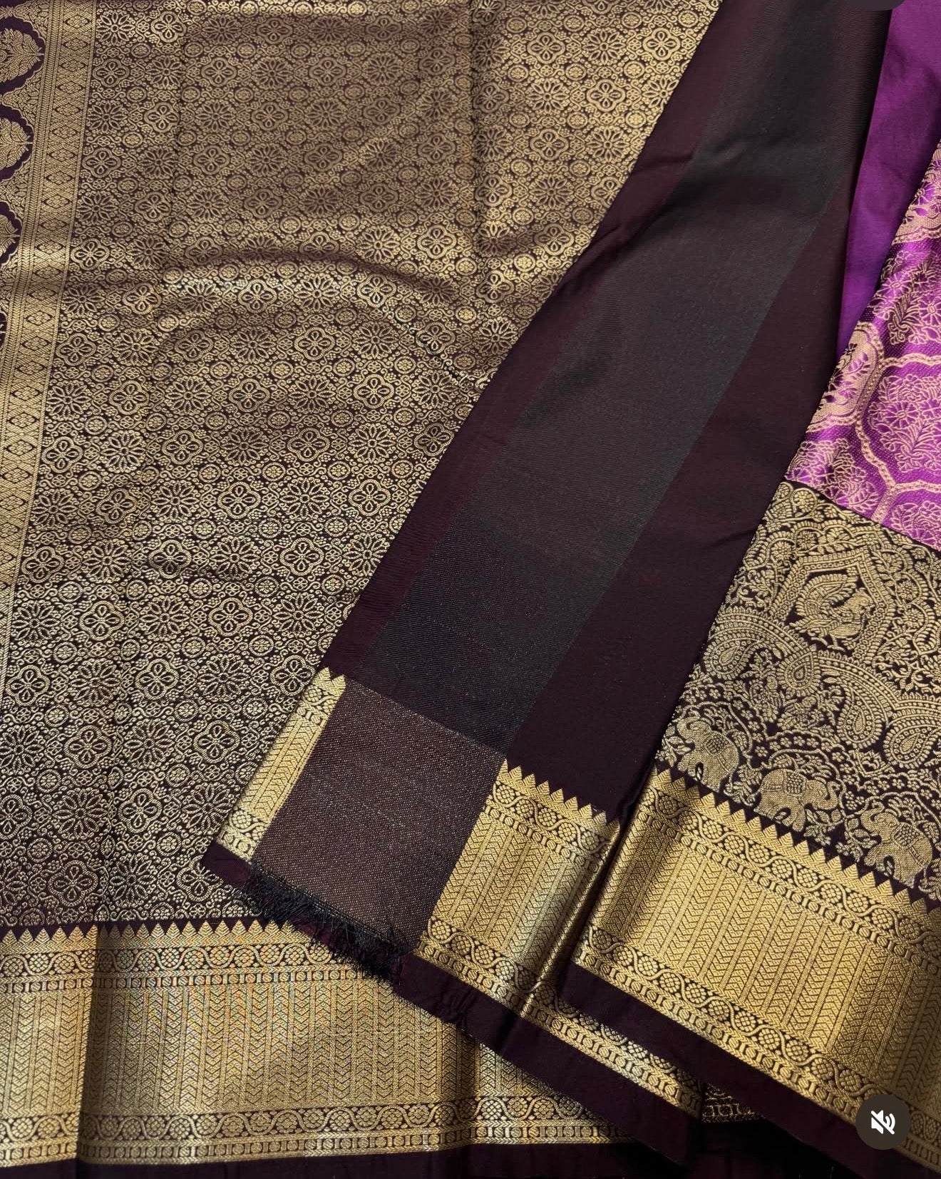 PREMIUM SEMI KANCHI SILK SAREE - VIOLET