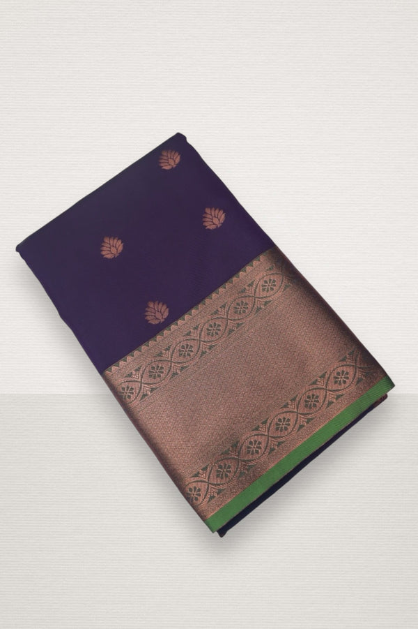 KARUNYA SPL SOFT SILK SAREE - EGGPLANT PURPLE