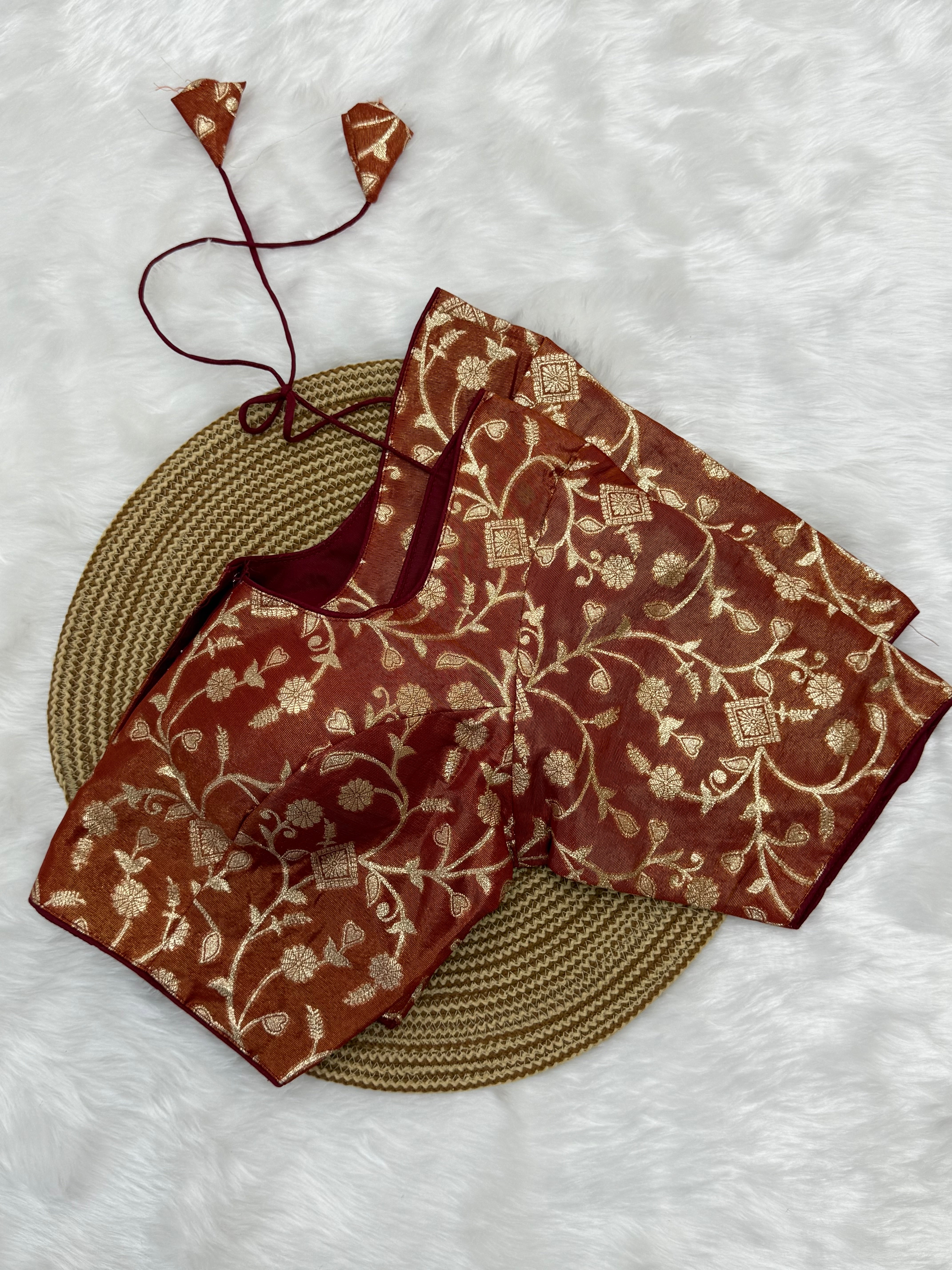 READYMADE JACQUARD SAREE BLOUSE