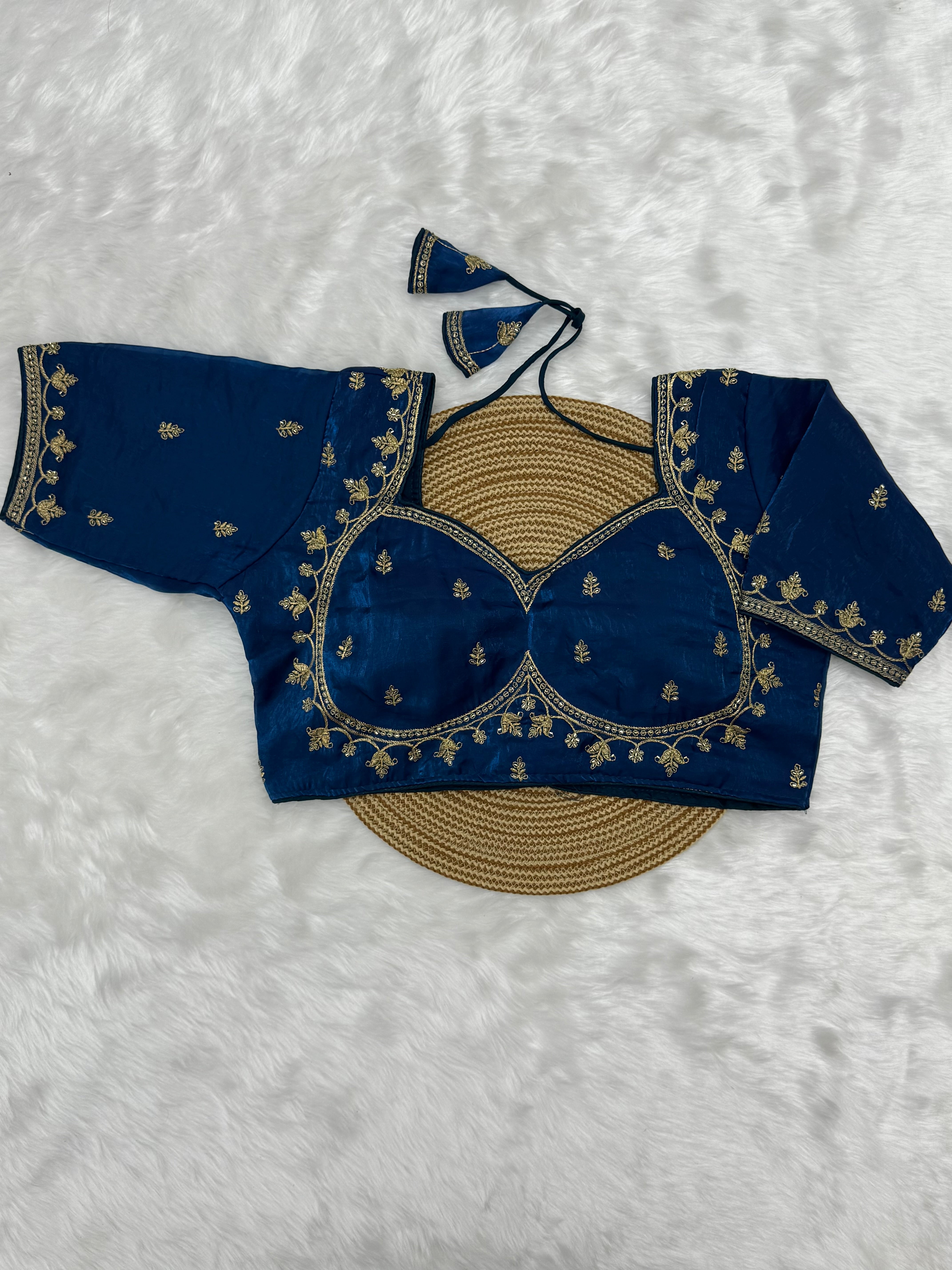 AARI WORK BRIDAL SAREE BLOUSE