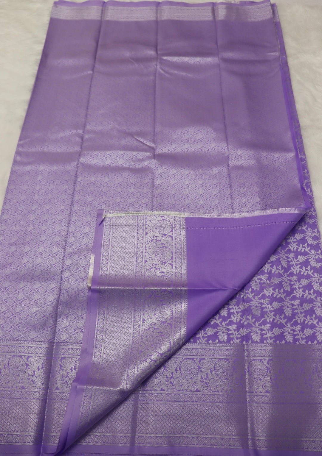 PREMIUM SEMI KANCHI SILK SAREE - LAVENDER