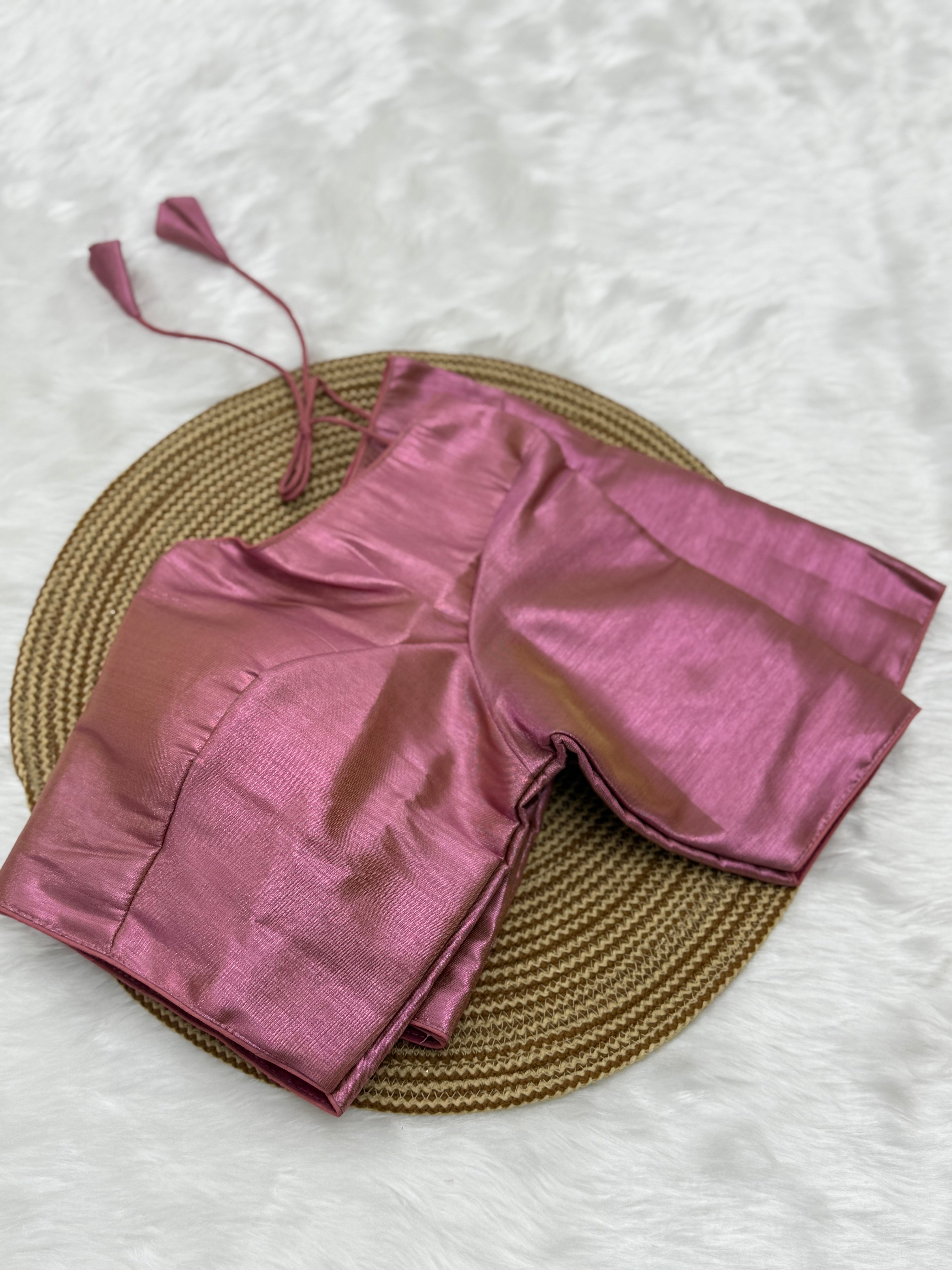 PREMIUM PLAIN READYMADE SAREE BLOUSE
