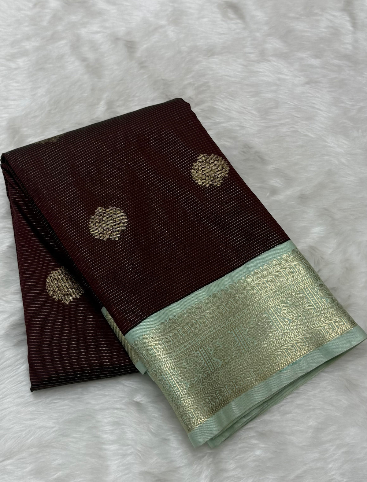 PREMIUM SEMI KANCHI SILK SAREE - BROWN