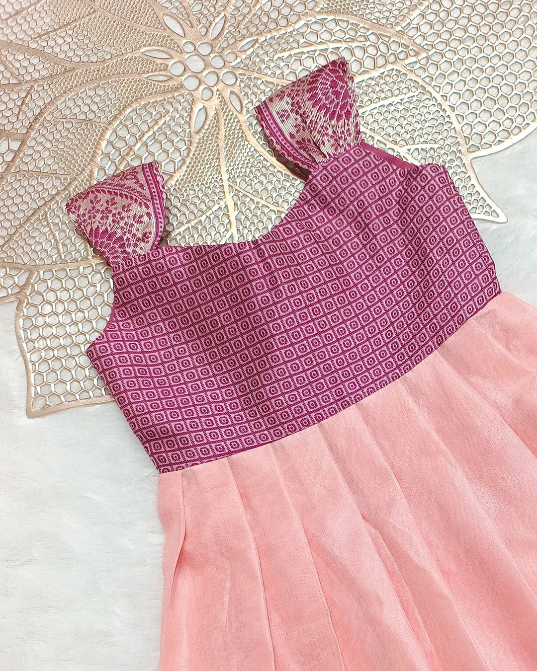 PINK NEW BORN FROCK