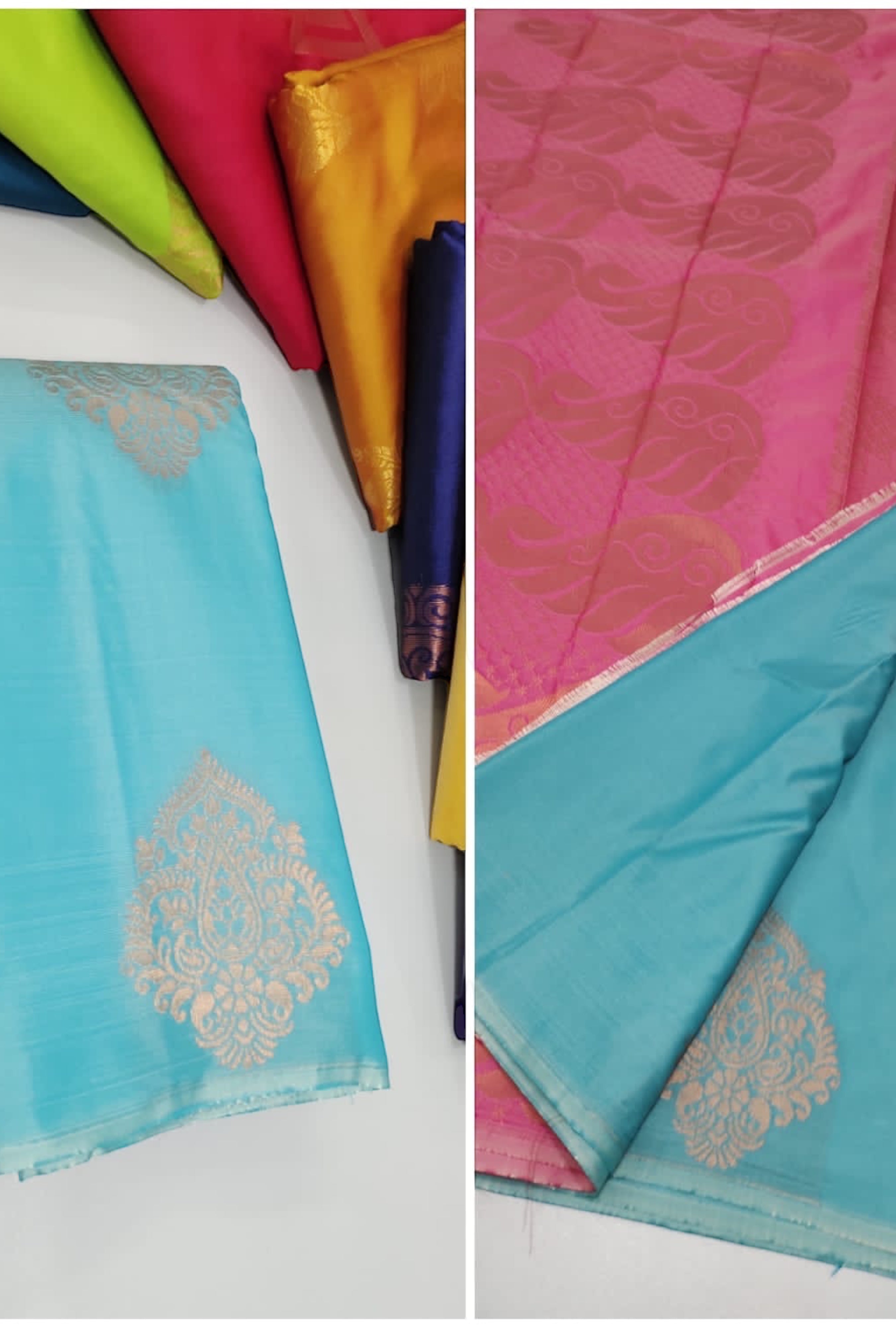 ARANI SOFT SILK SAREES - SKY BLUE