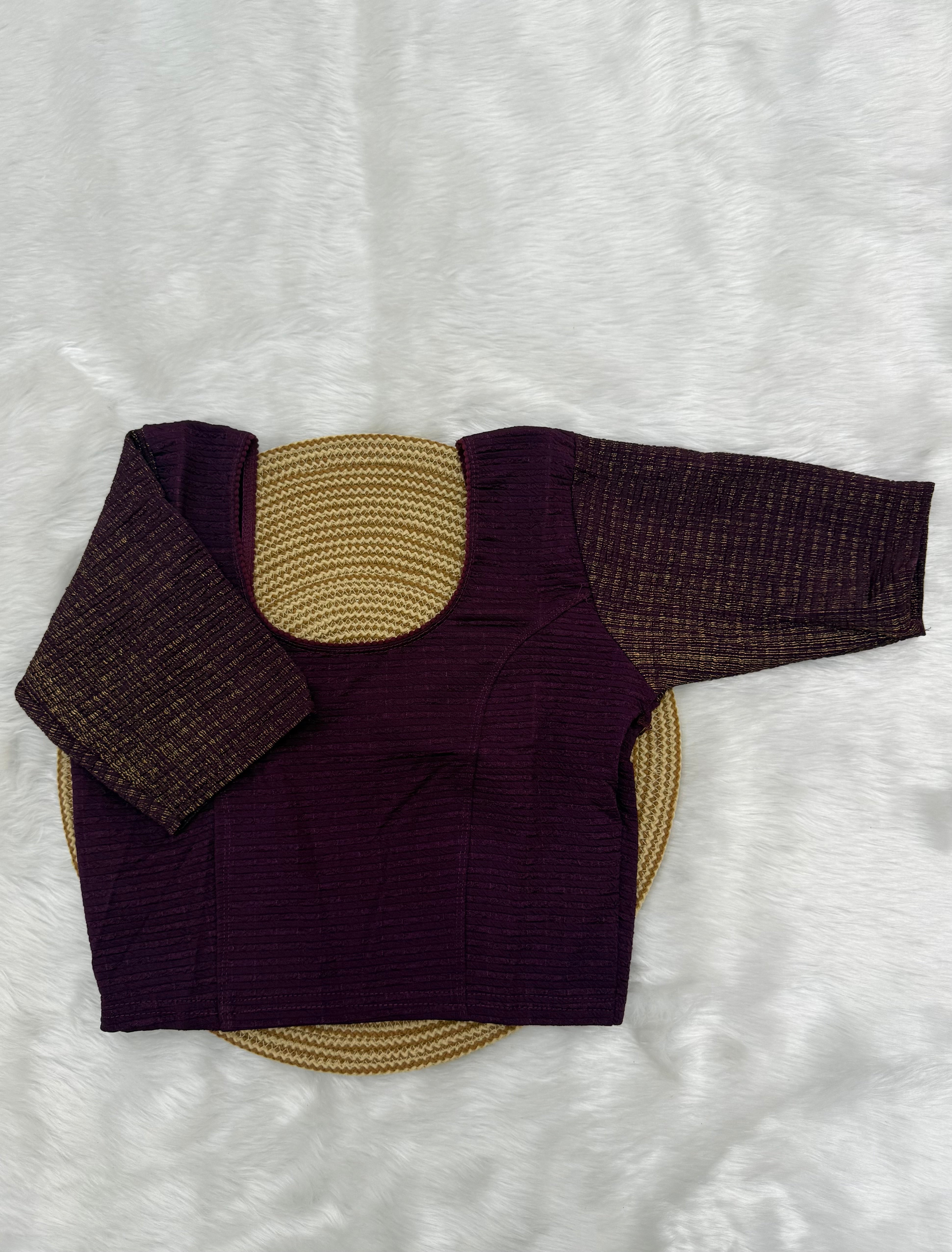 DESIGNER STRETCHABLE BLOUSE - BURGUNDY