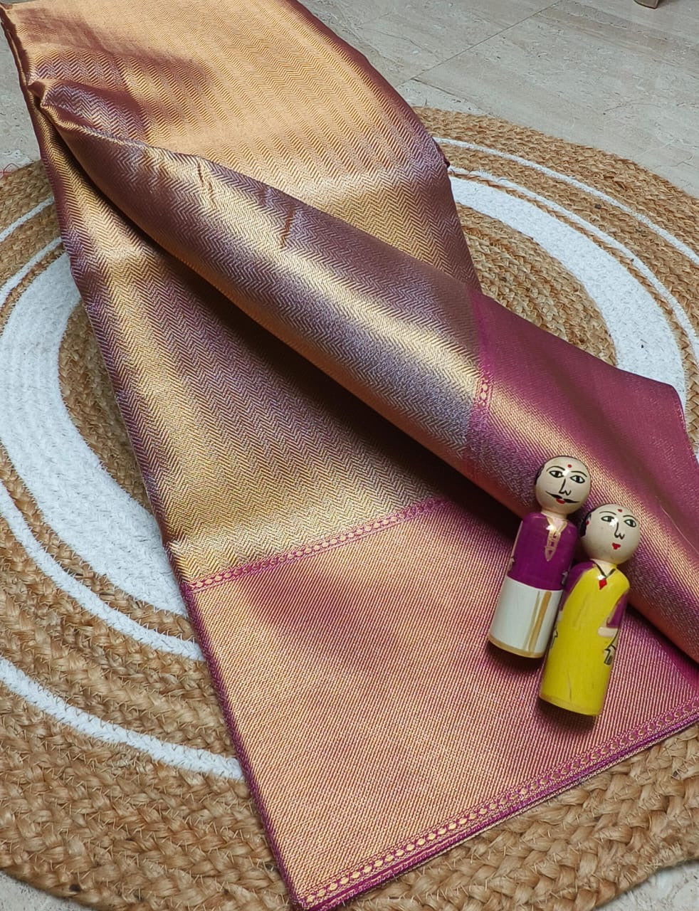 JYOTHIKA MAAM INSPIRED KANJEEVARAM TISSUE SAREE - PINK