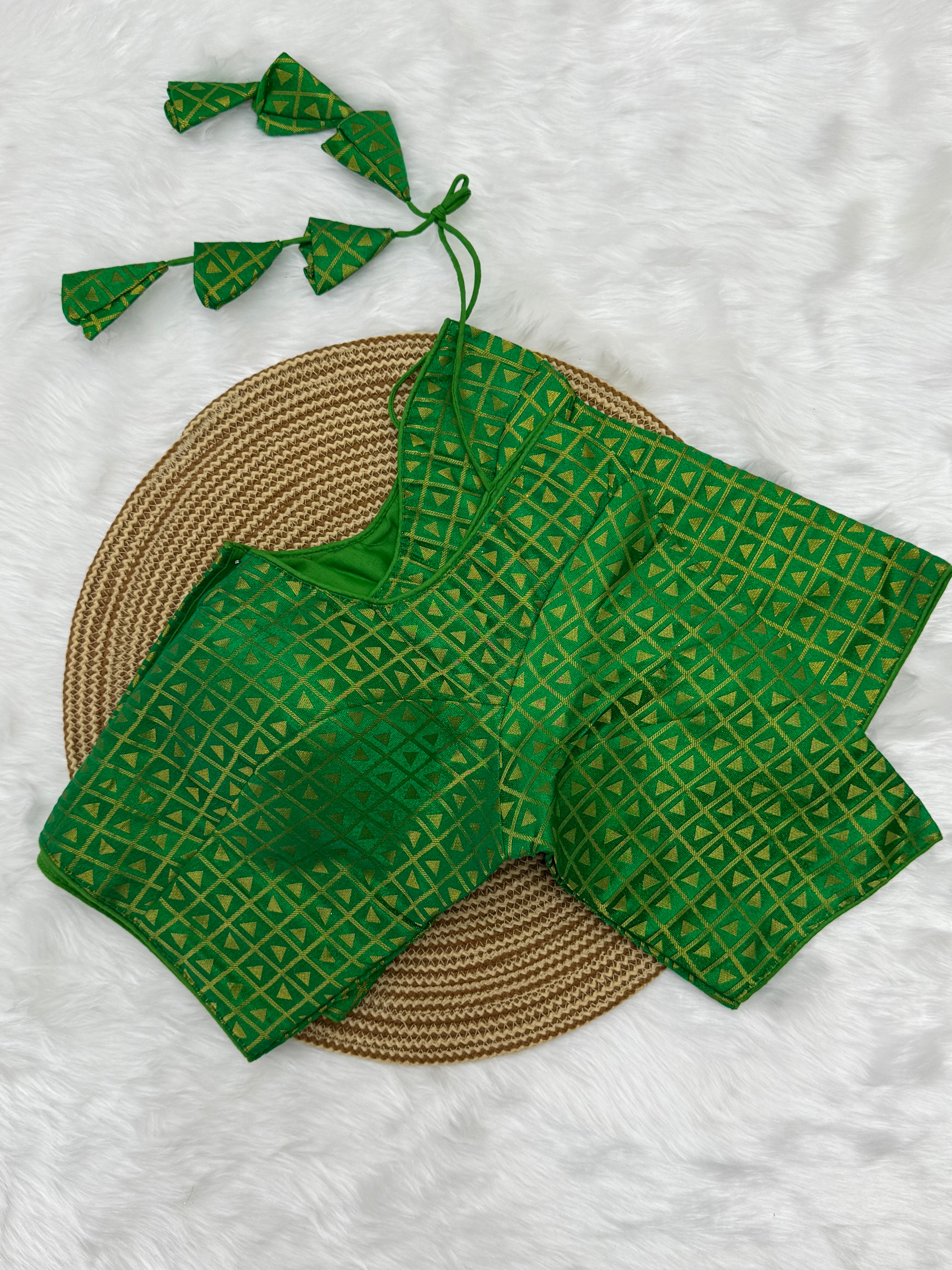 READYMADE JACQUARD SAREE BLOUSE