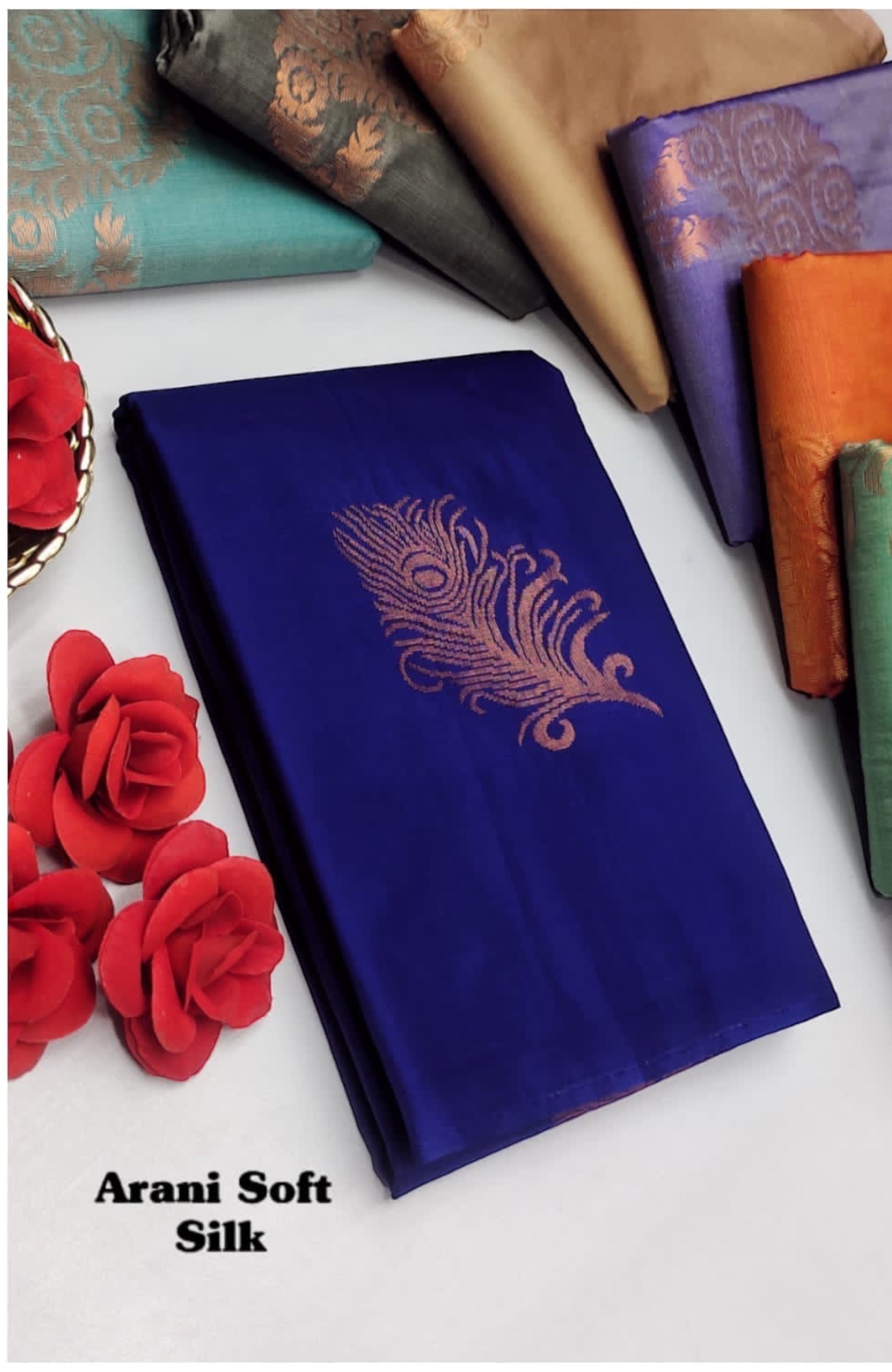 ARANI SOFT SILK SAREES -BLUE