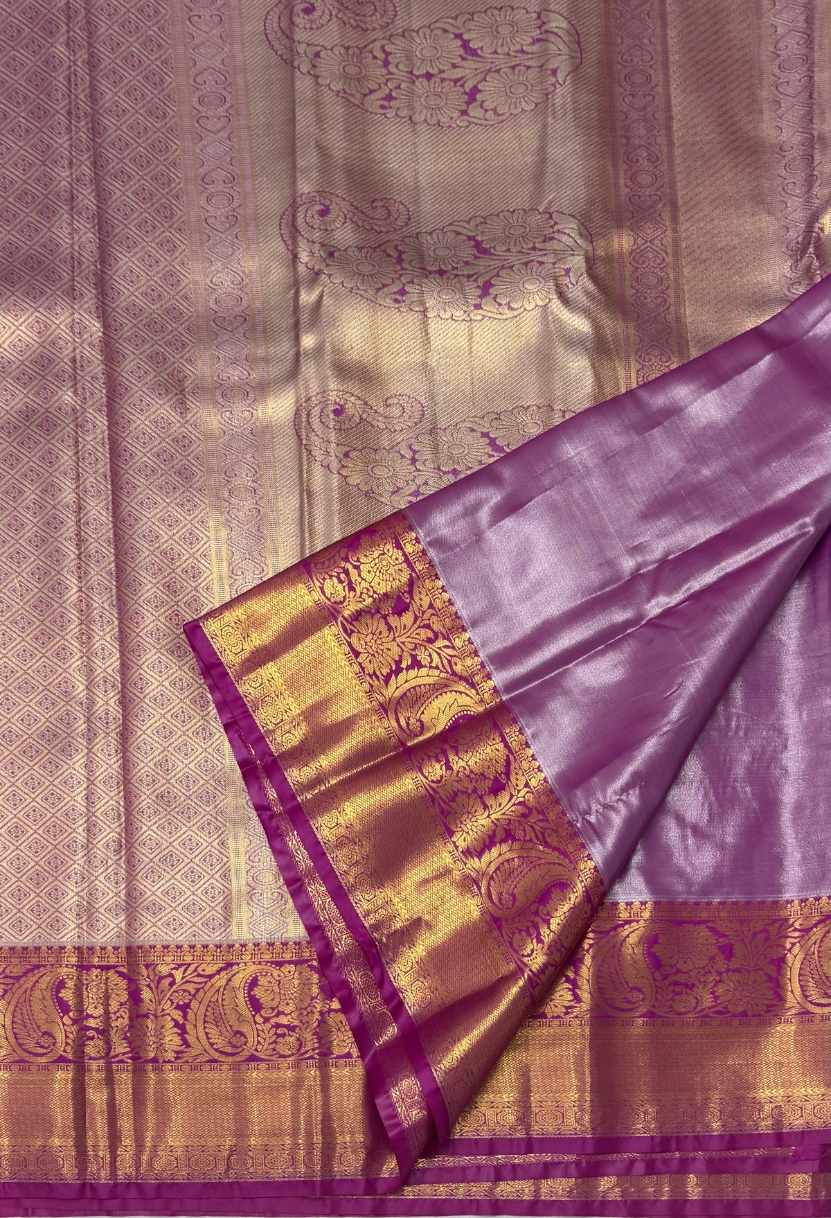 PREMIUM SEMI KANCHI TISSUE SILK SAREE - CHAMPAGNE BEIGE