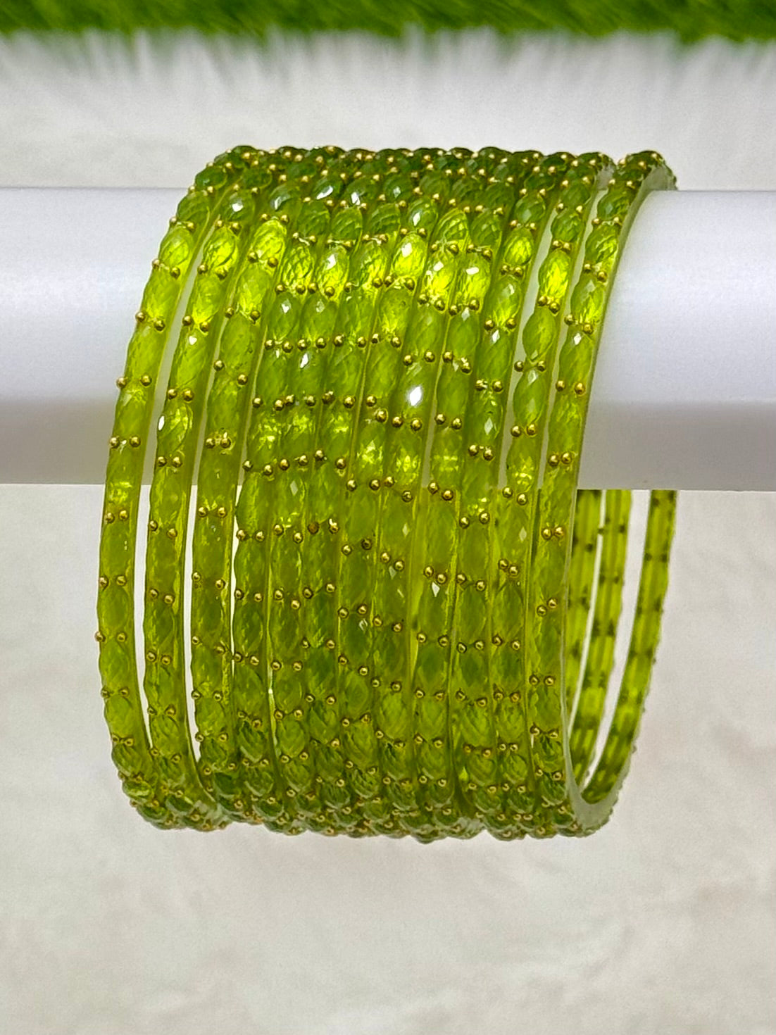 RAINDROP GLASS BANGLES PACK OF 12